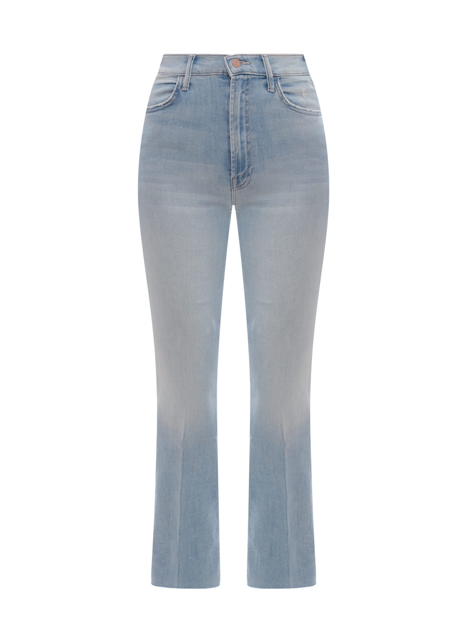 Mother The Hustler Ankle Fray Jeans In Crs Azzurro