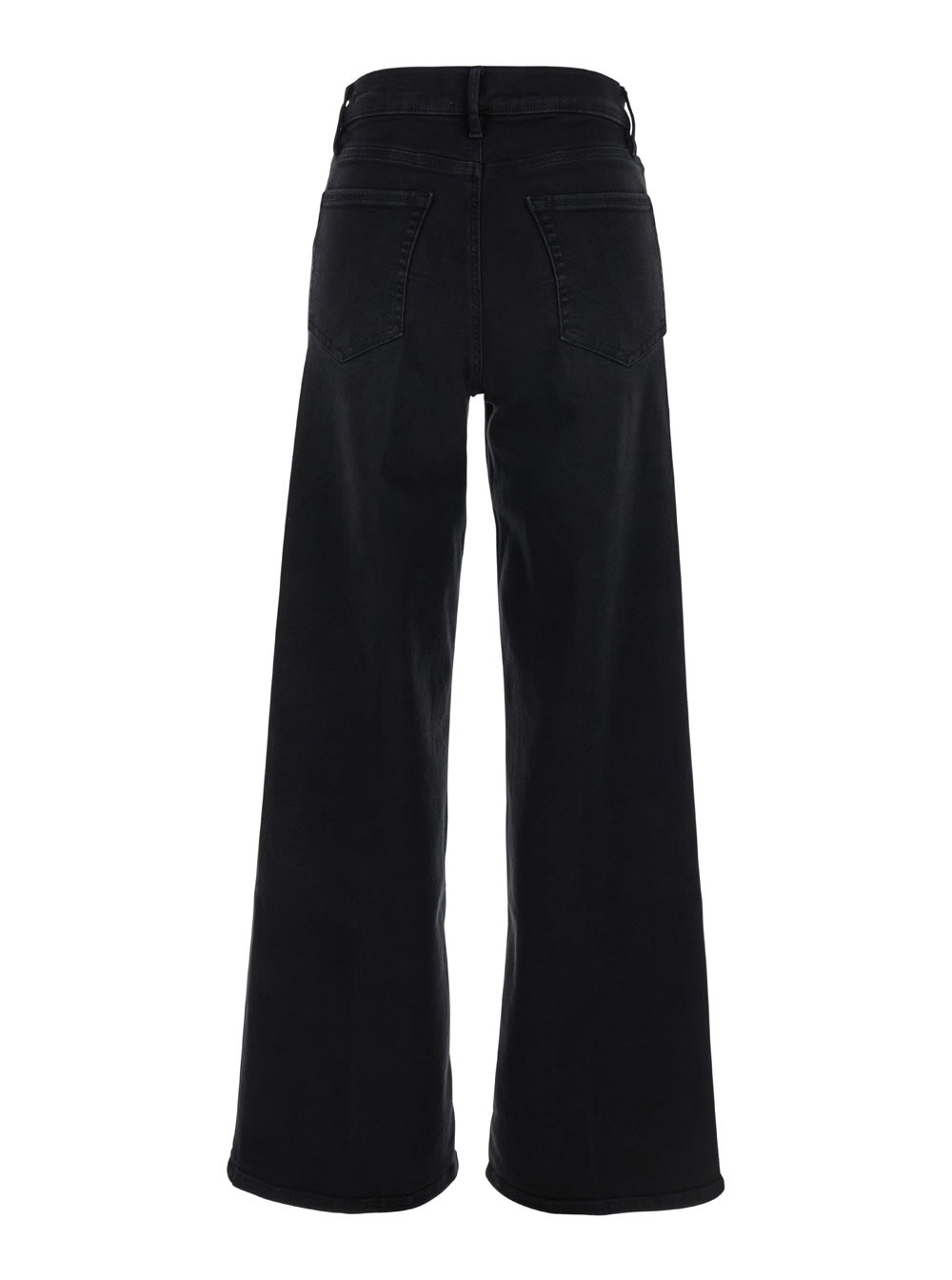 FRAME BLACK HIGH WAIST PALAZZO JEANS IN DENIM WOMAN 