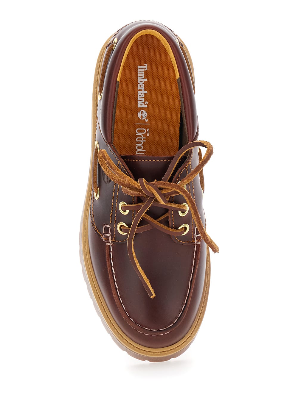 Timberland Boat Shoes Con Plateau Stone Street W Marrone Scuro In Multi