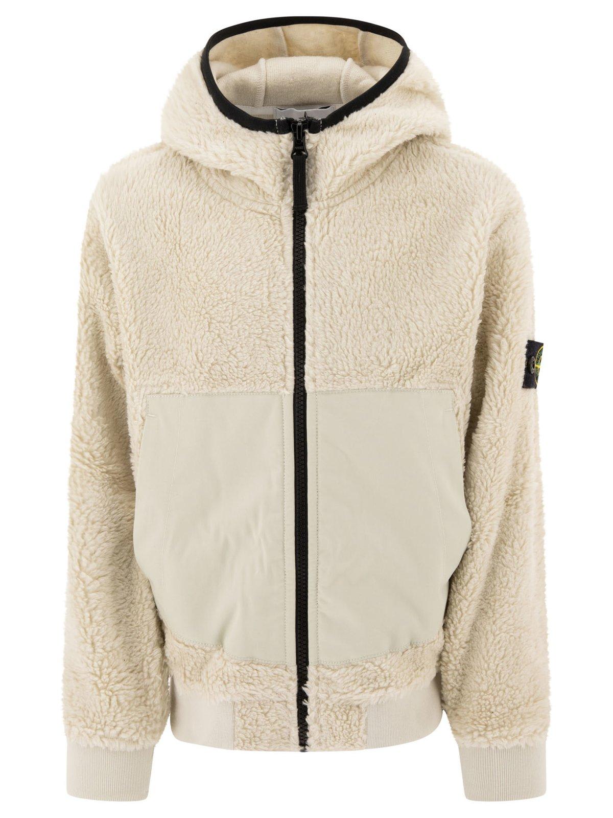 Stone Island Compass Patch Fleece Hoodie