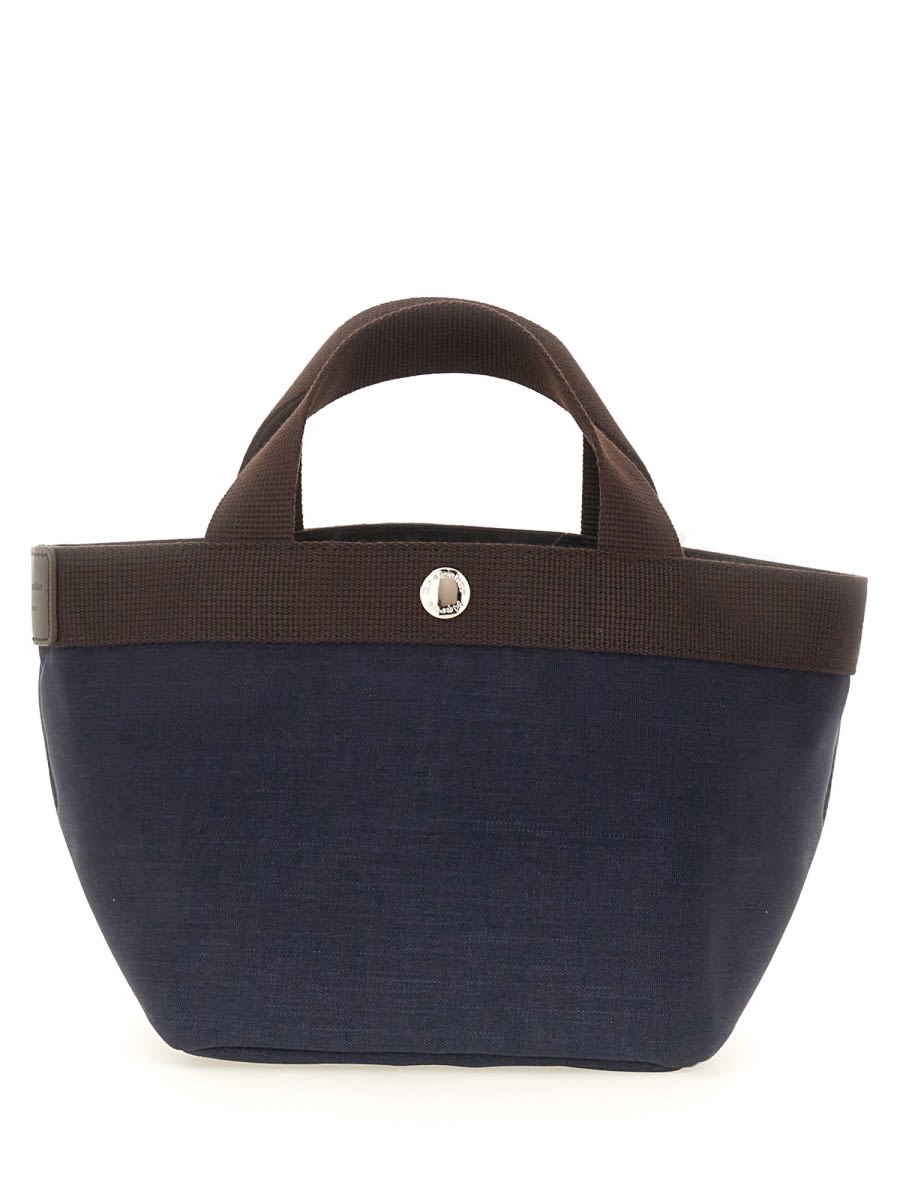 Shop Herve Chapelier Small Shopping Bag In Blue