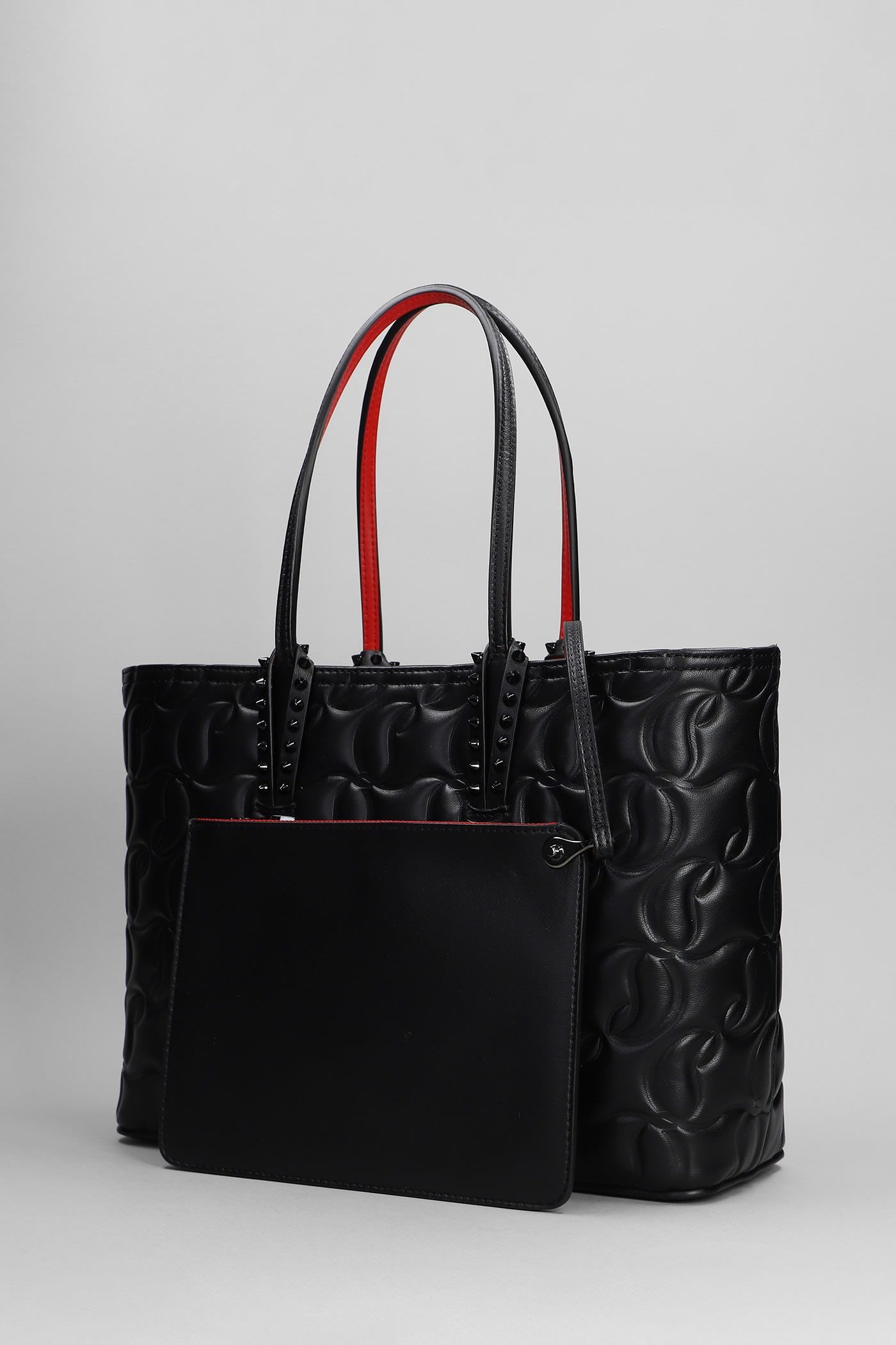 Shop Christian Louboutin Cabata Small Tote In Black Leather