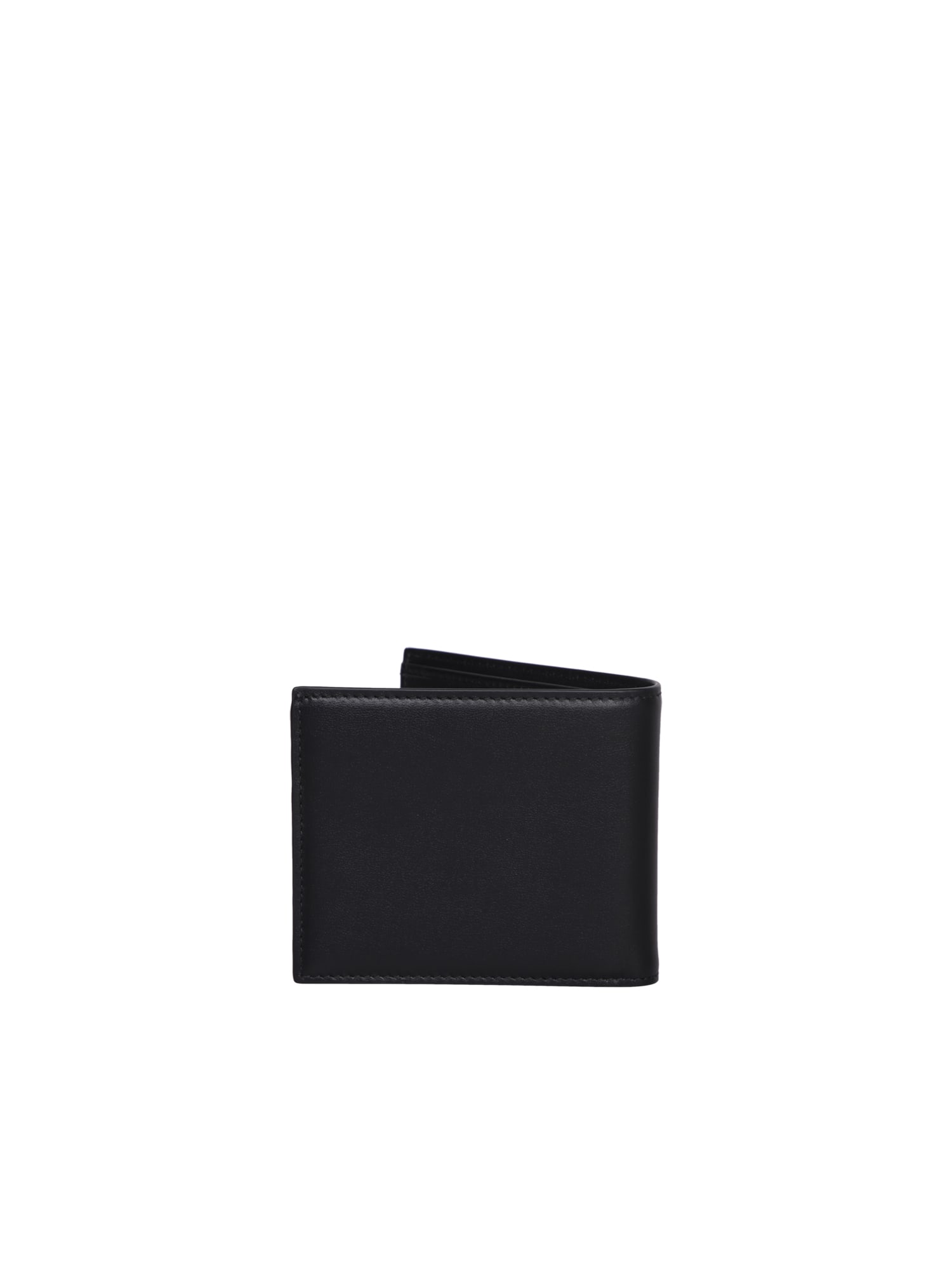 Shop Dolce & Gabbana Bi-fold Calf Leather Wallet In Black