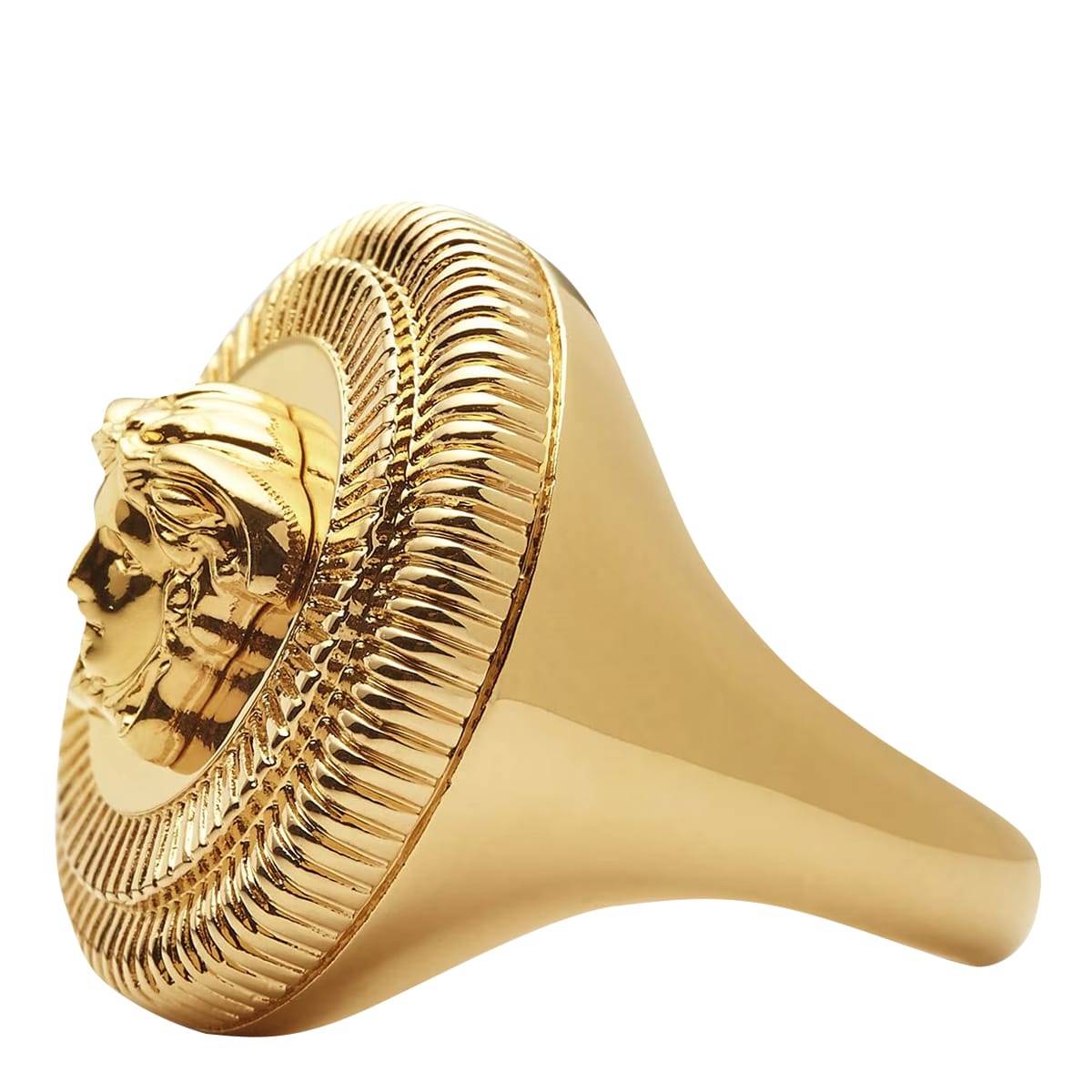 Shop Versace Medusa Ring In Oro
