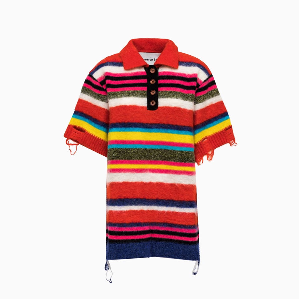 Andersson Bell Striped Knit Polo Shirt Pf21atb637w