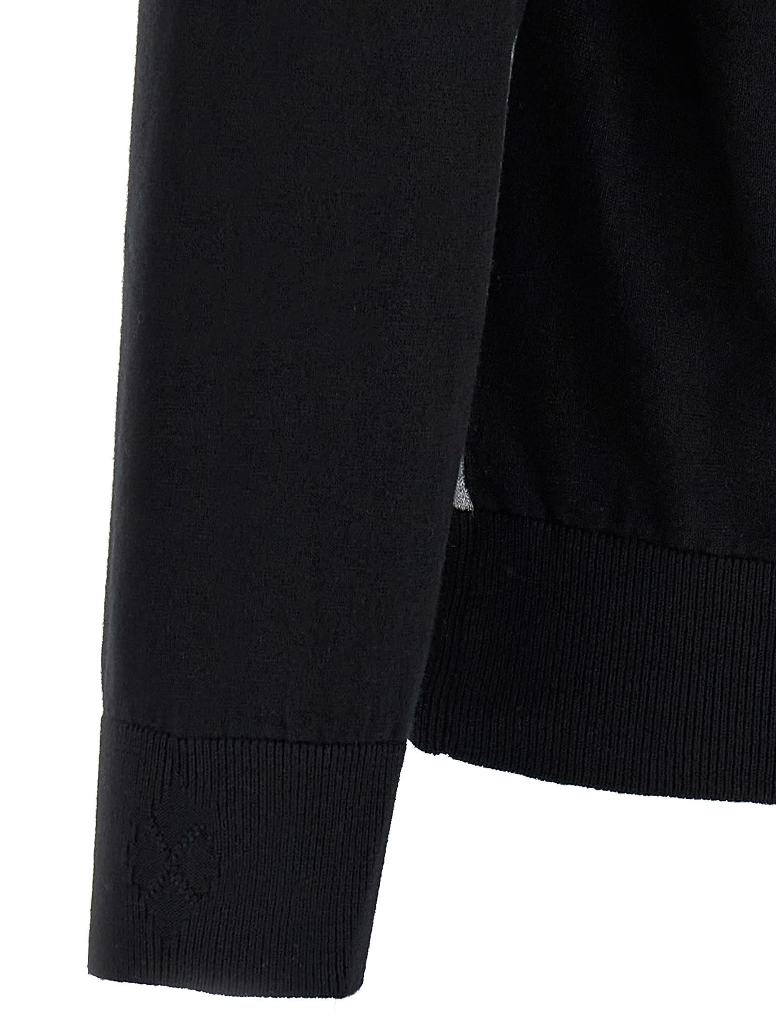 Ballantyne Argyle Sweater In Black