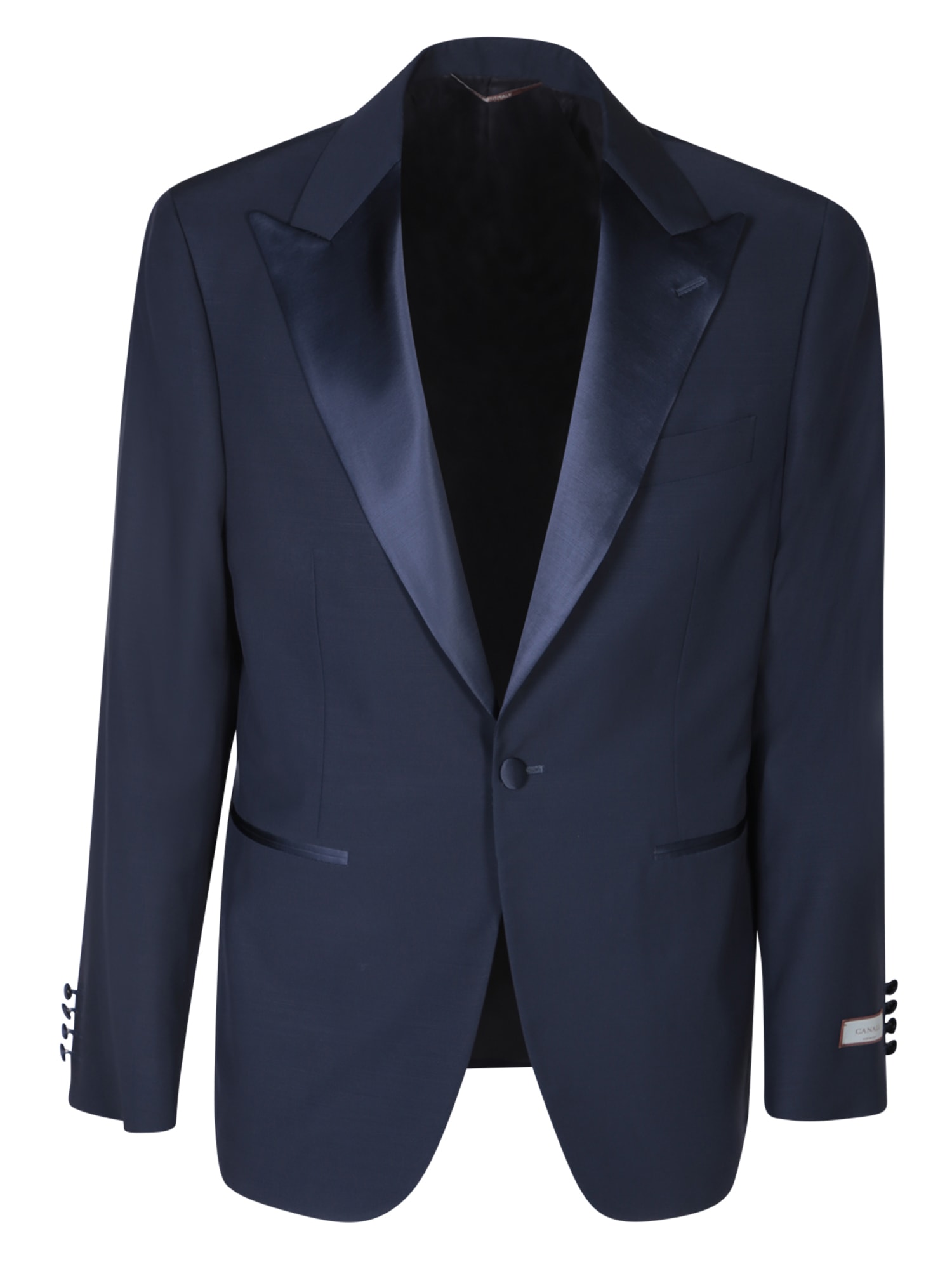 Shop Canali Single-breasted Blue Smoking