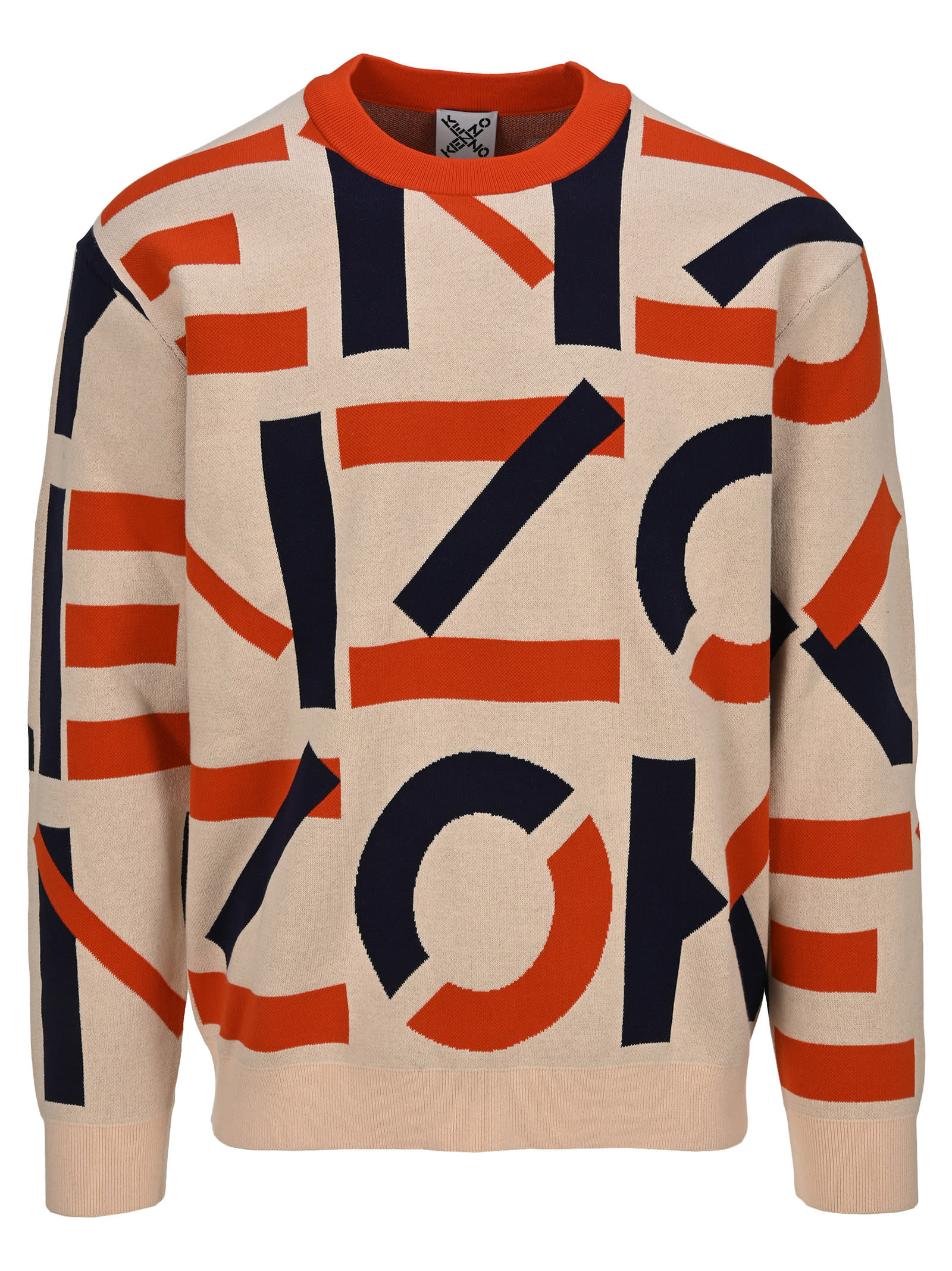 KENZO SPORT JACQUARD MONOGRAM JUMPER,11885630