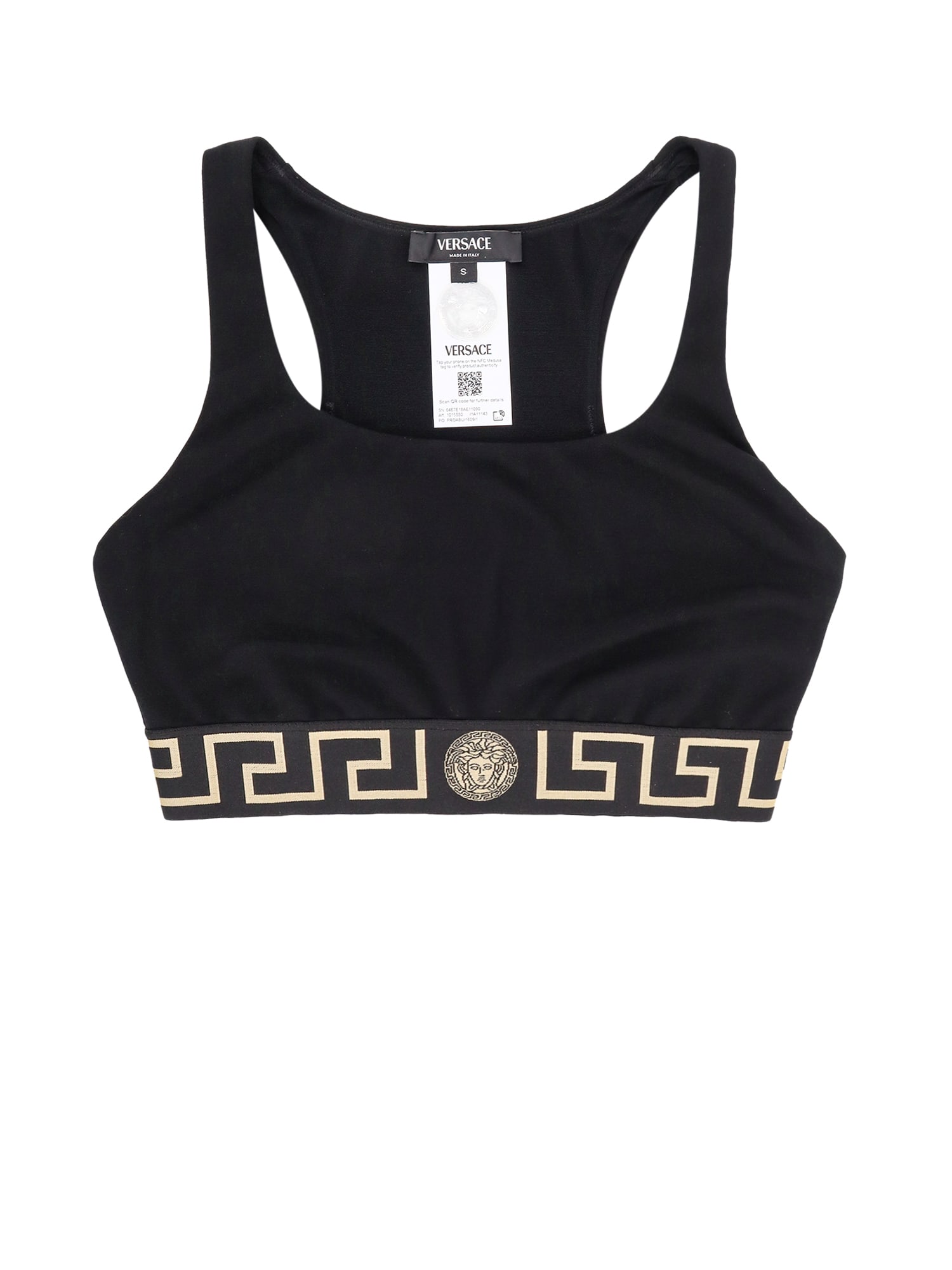 Shop Versace Top In Nero