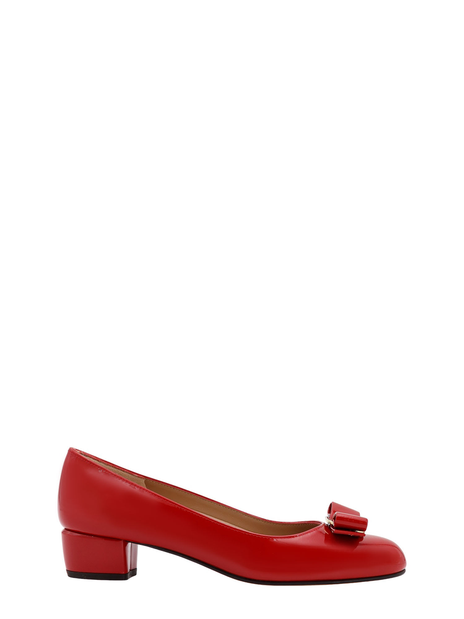 Ferragamo 30mm Vara Bow-detail Leather Pumps In Red
