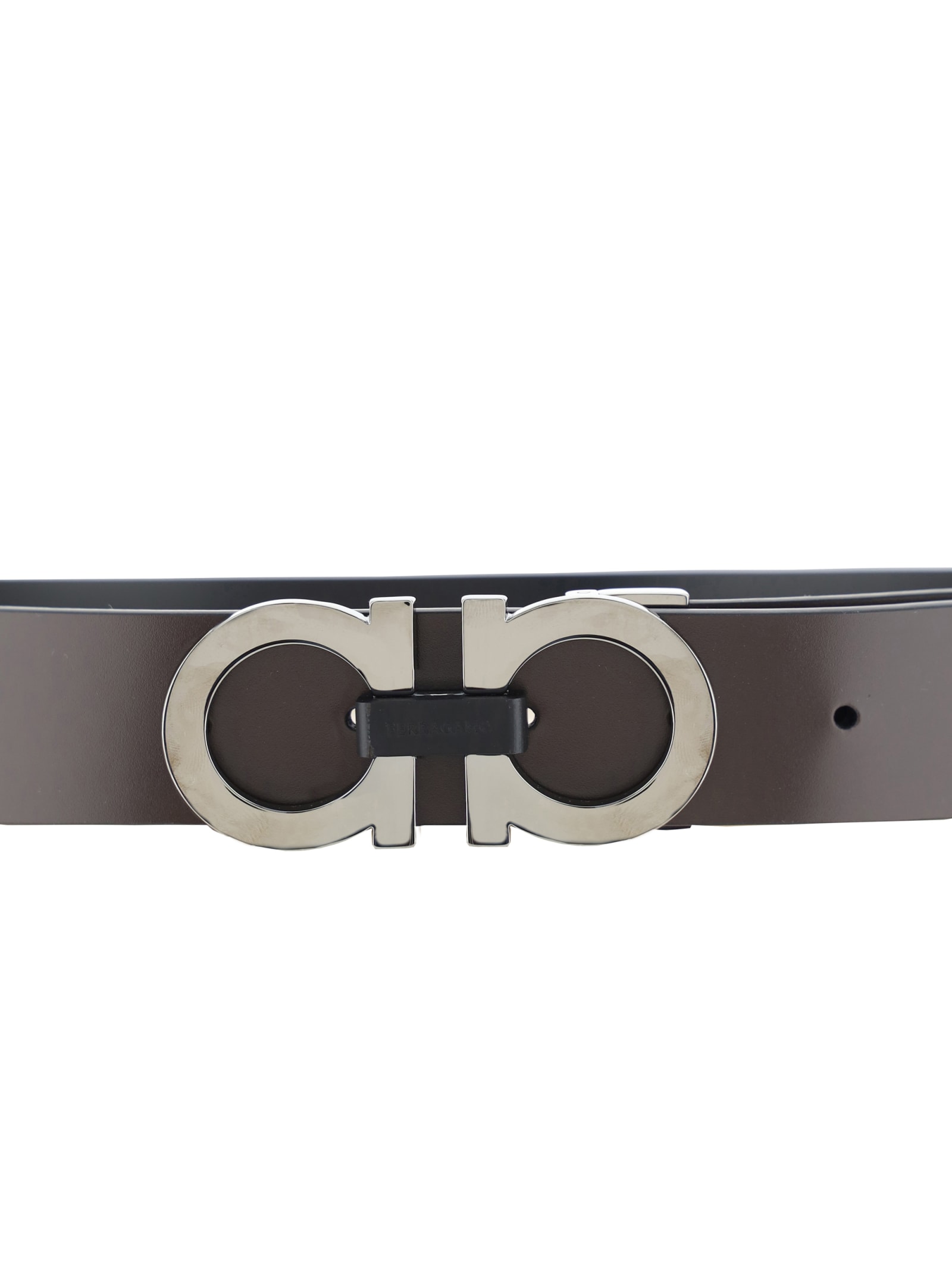 Shop Ferragamo Reversible Belt In Brown-black