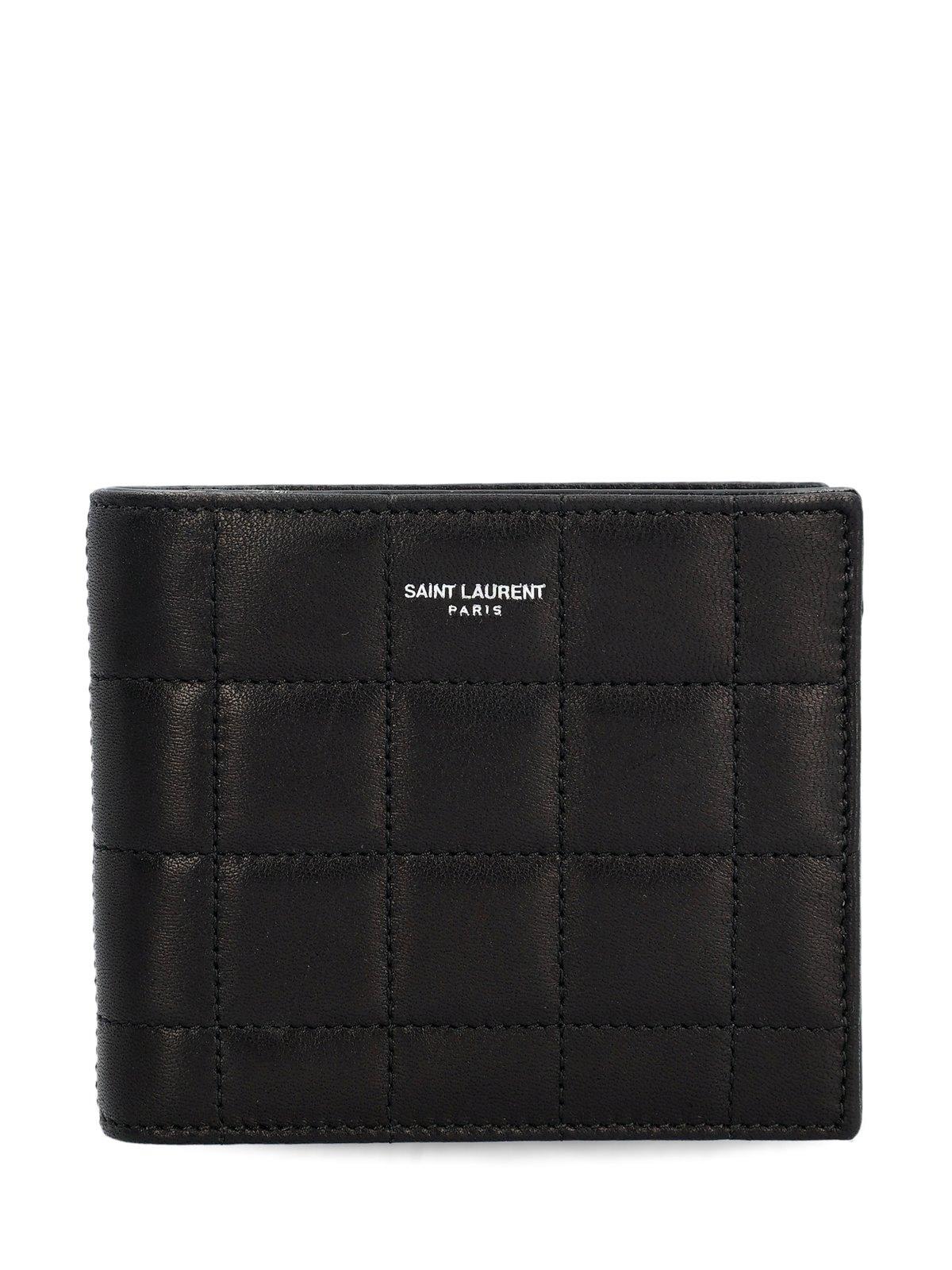 Shop Saint Laurent Paris East West Bi-fold Wallet In Black