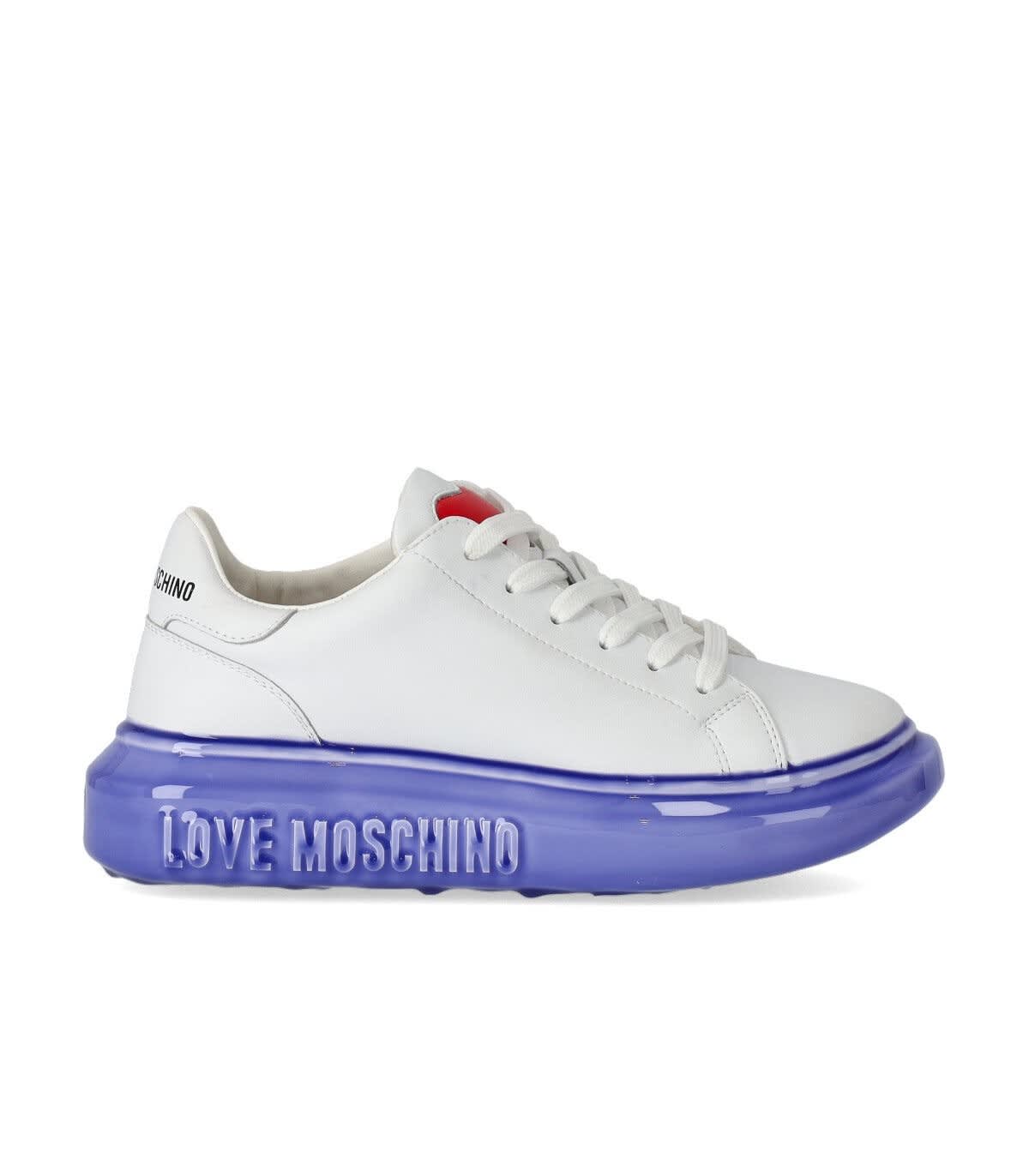Love Moschino White Lilac Sneaker