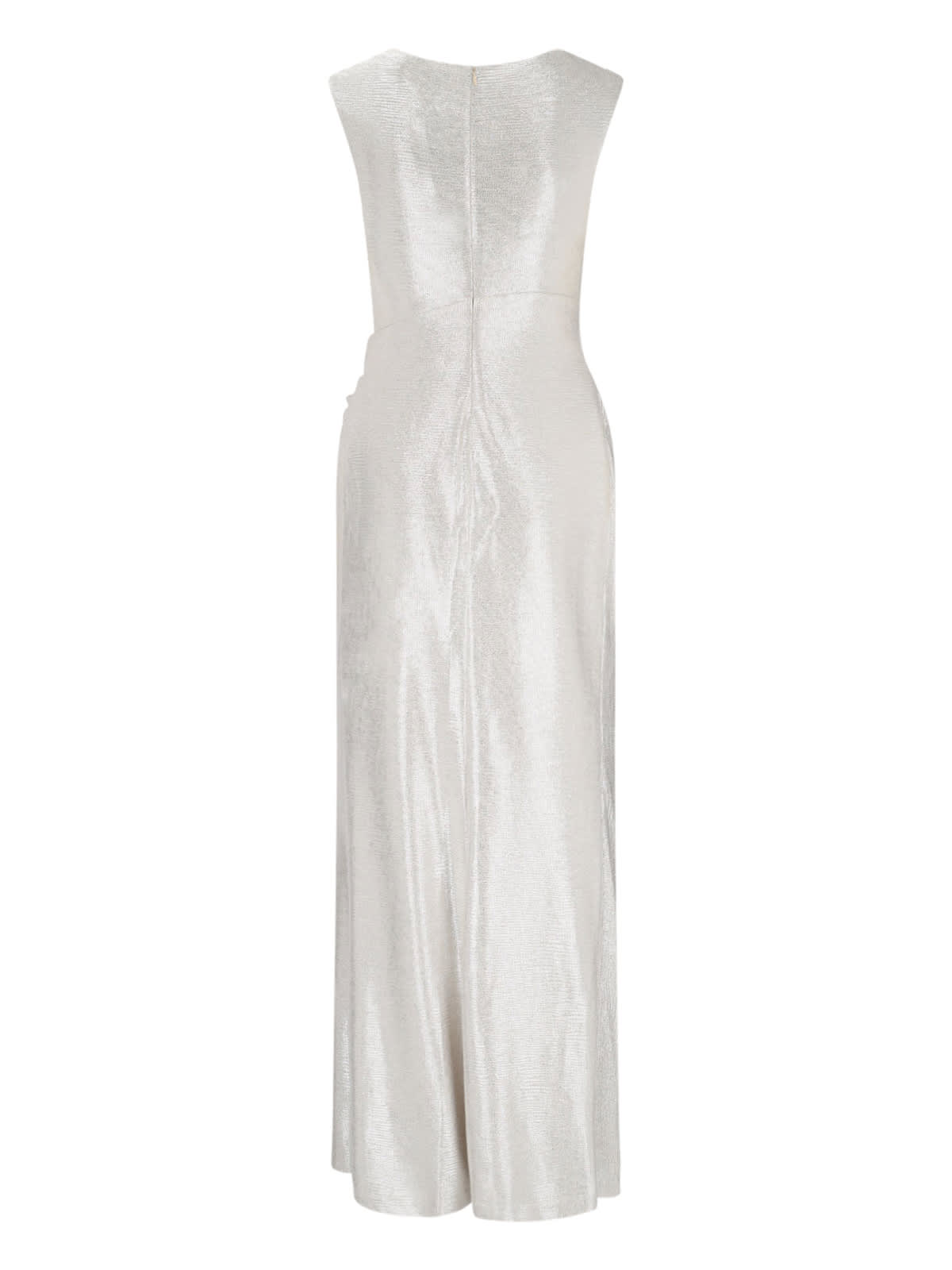 Polo Ralph Lauren Maxi Sheath Dress In Champagne Silver