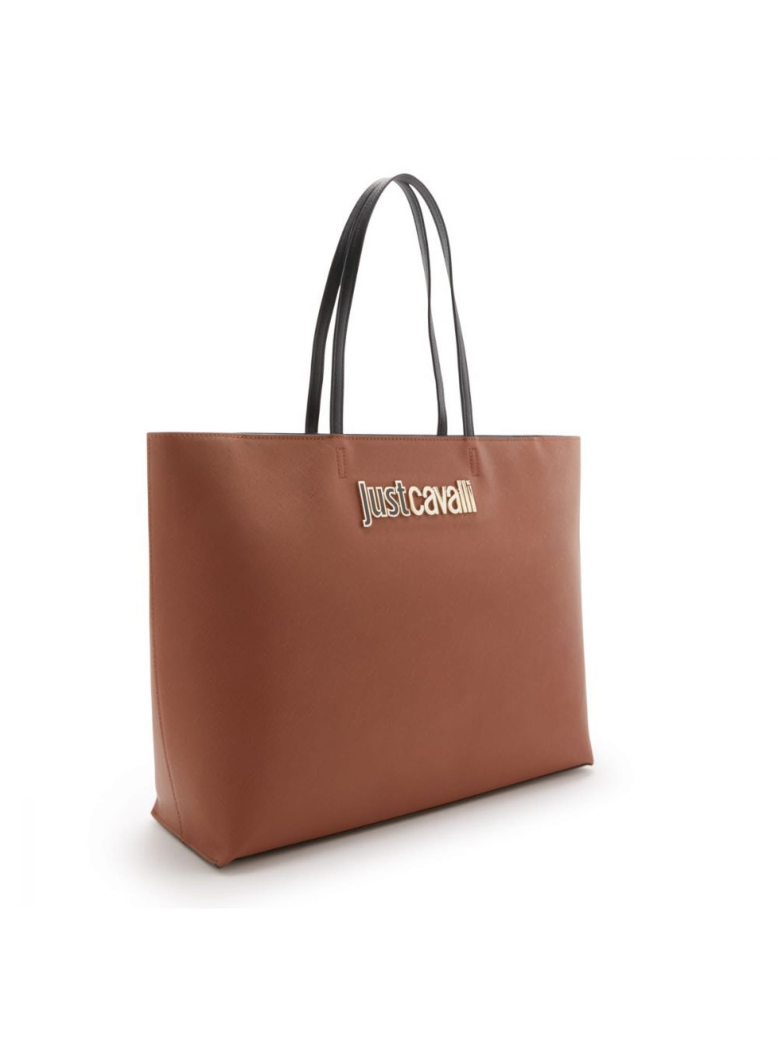 Just Cavalli Tote Bag In Brown