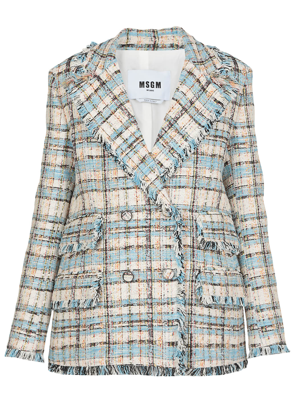 MSGM Tweed Double Breasted Jacket