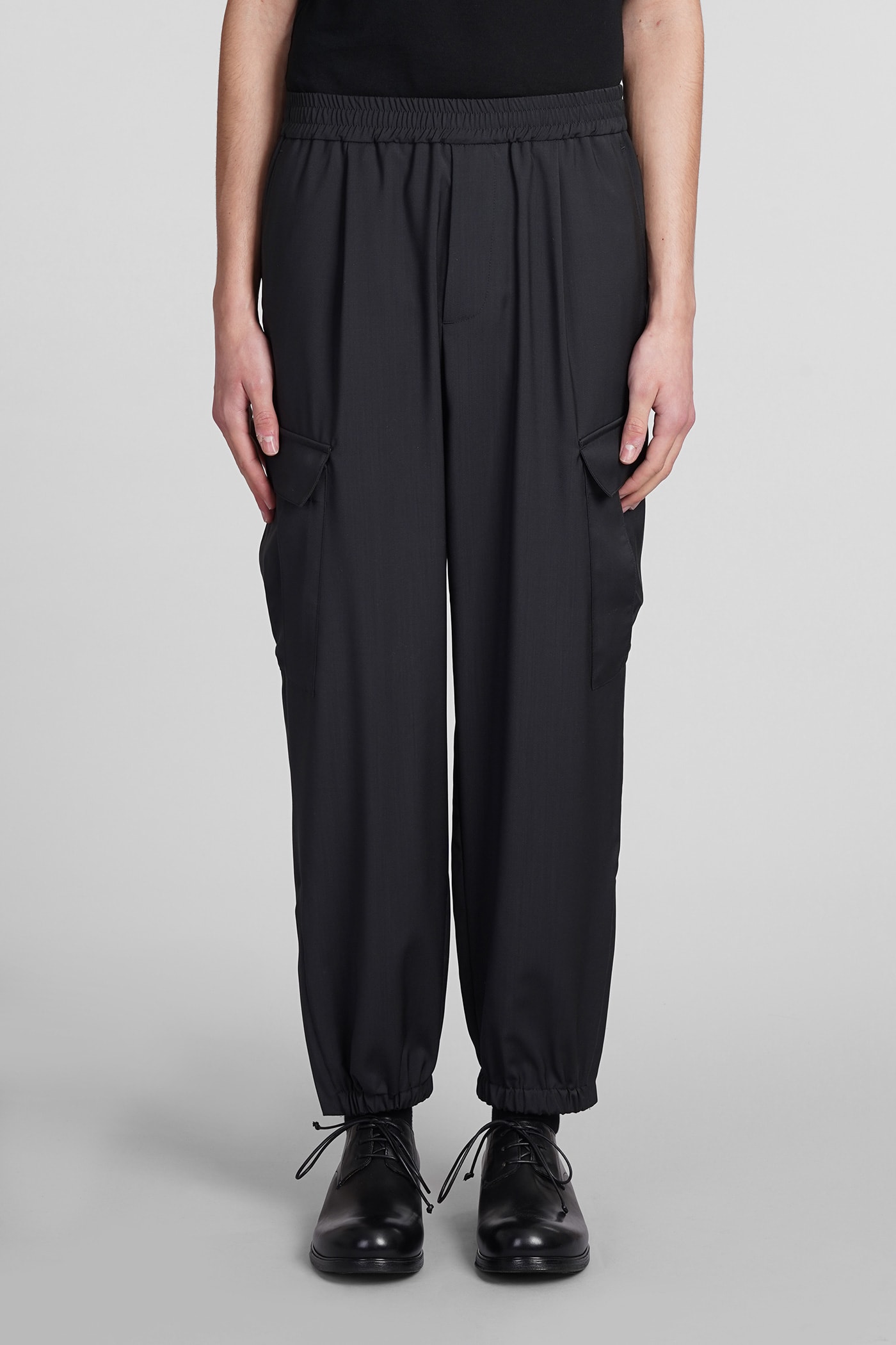 Shop Barena Venezia Rambagio Pants In Black Wool