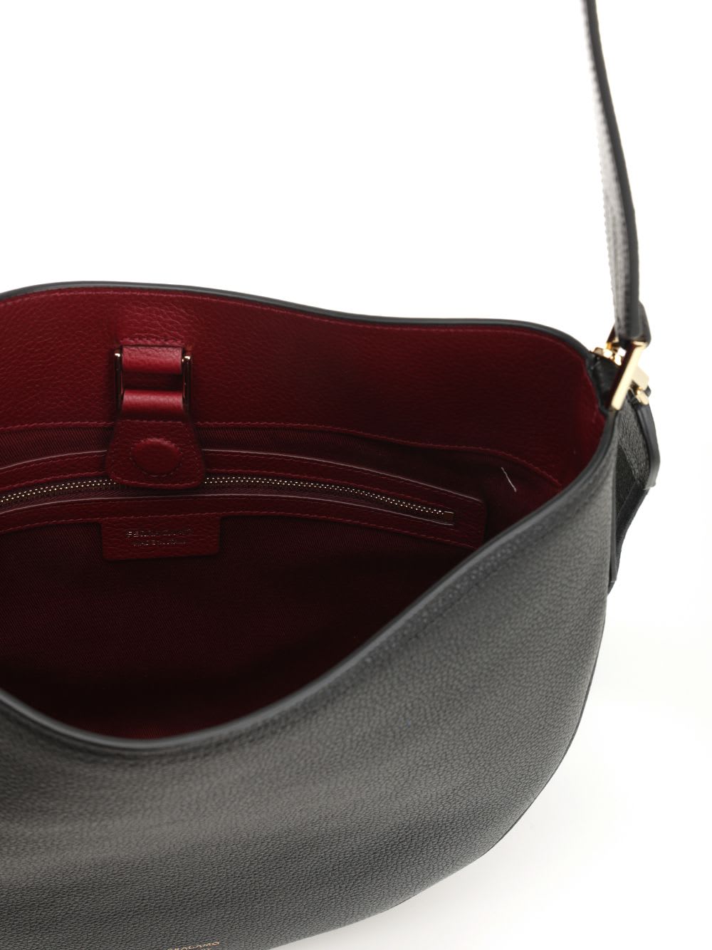 Ferragamo Hobo Smile Medium Bag With Doubel Shoulder Strap Shoulder Bags Brown In Black