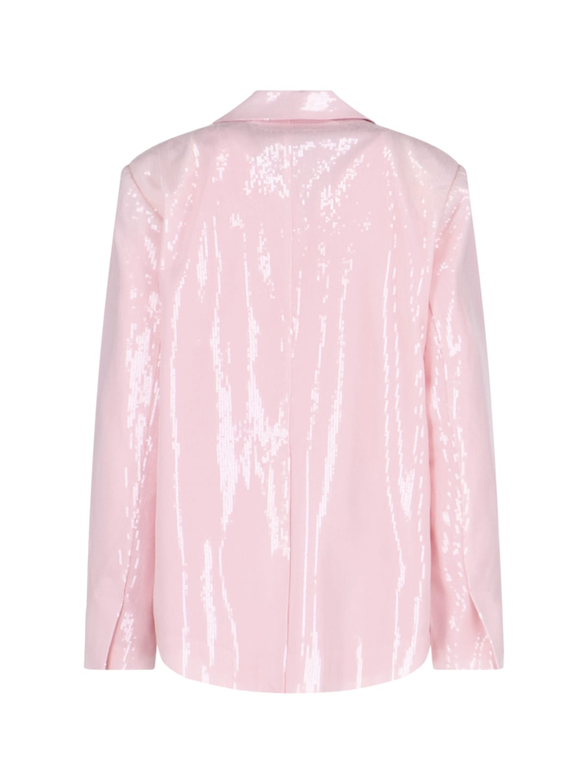 Shop Rotate Birger Christensen Sequin Single-breasted Blazer In Pink