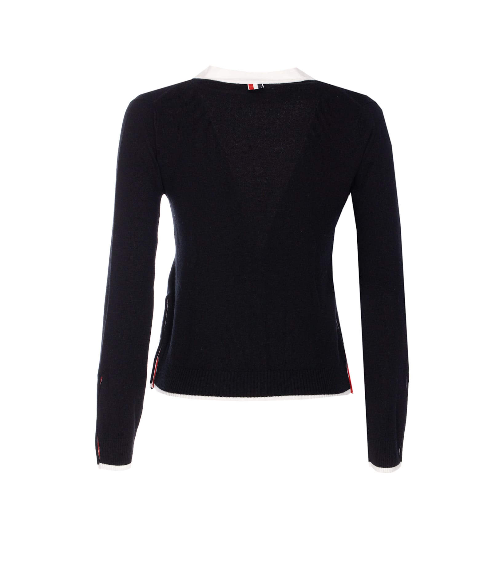 Thom Browne Side Buttoned Knit Cardigan In Multi