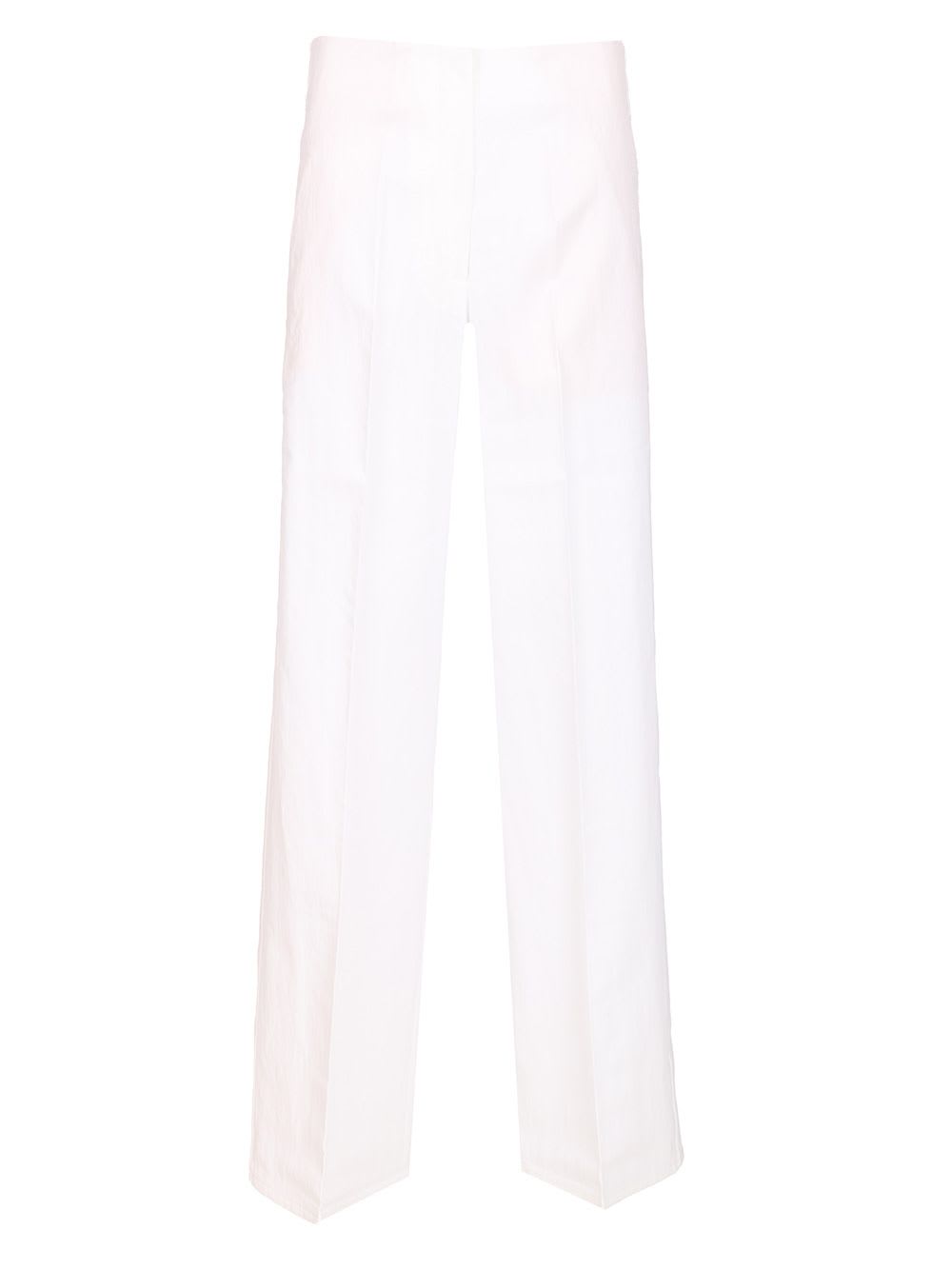 FORTE FORTE VISCOSE COTTON TWILL STRAIGHT LEG PANTS 