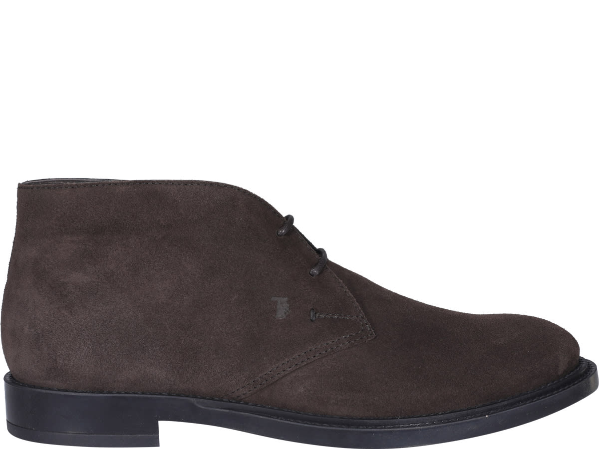 Tod's Suede Polacchino Laced Up Shoes