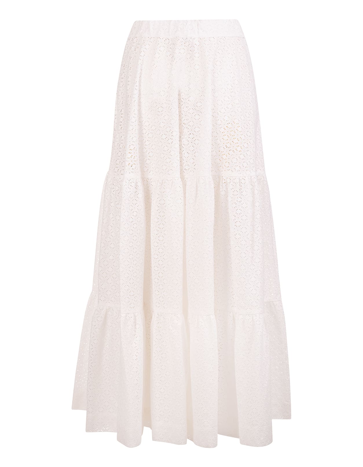 Parosh White Cuba Long Skirt