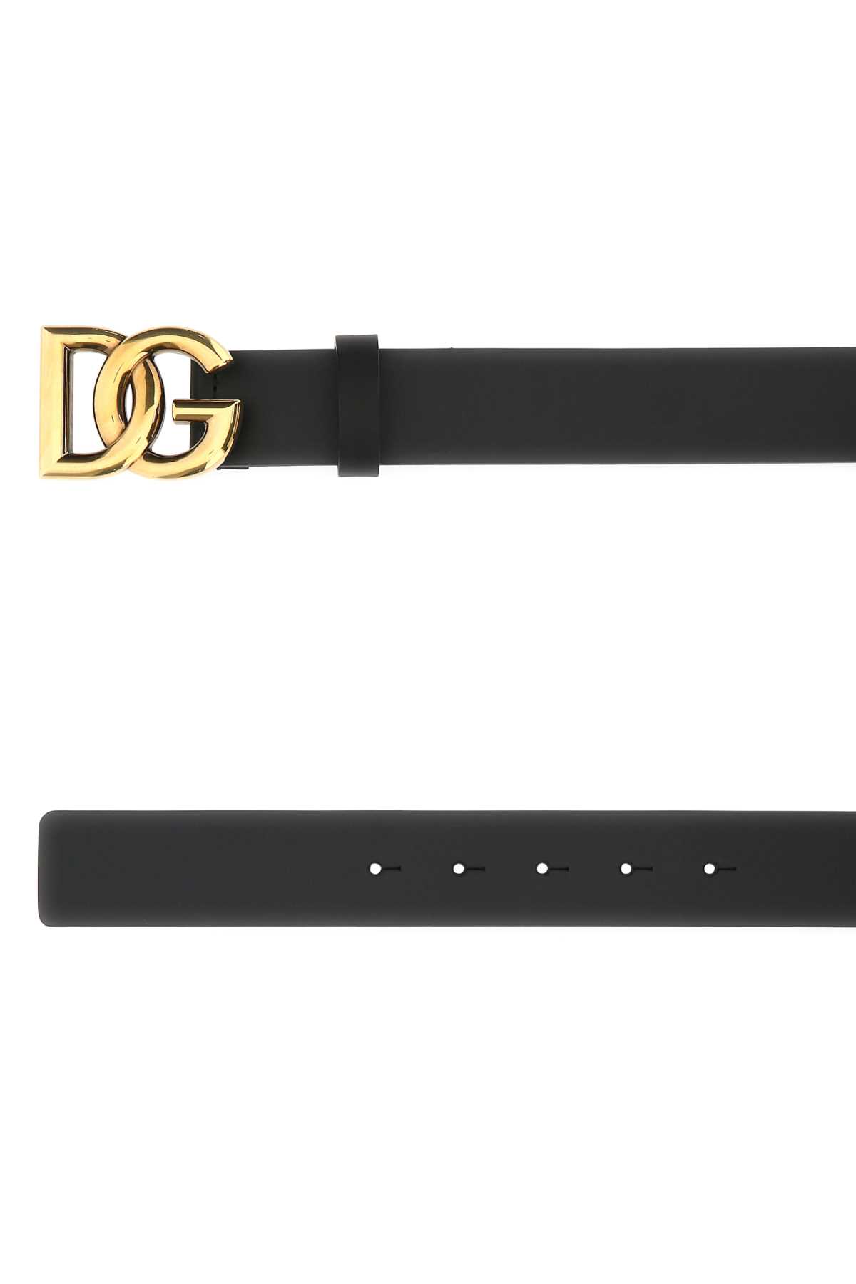 Shop Dolce & Gabbana Black Leather Belt In 8e831
