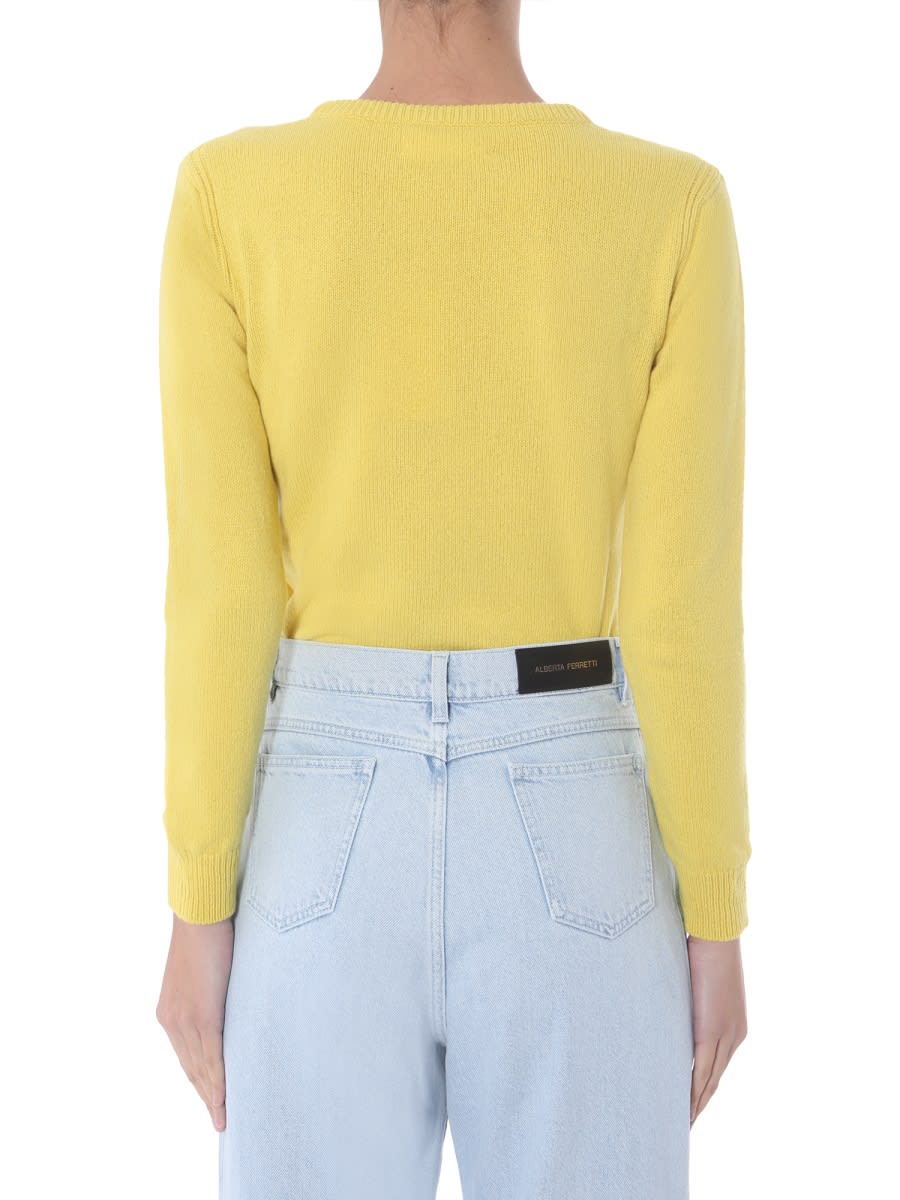 Shop Alberta Ferretti Love Me Sweater In Yellow