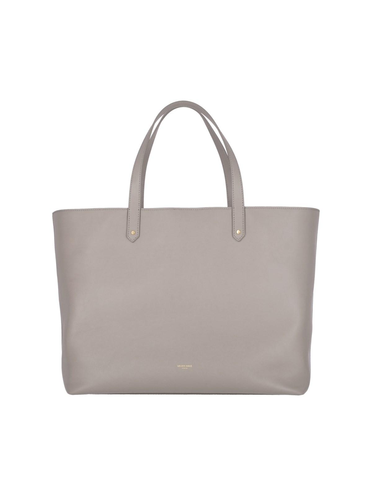 Shop Golden Goose Logo Tote Bag In Taupe