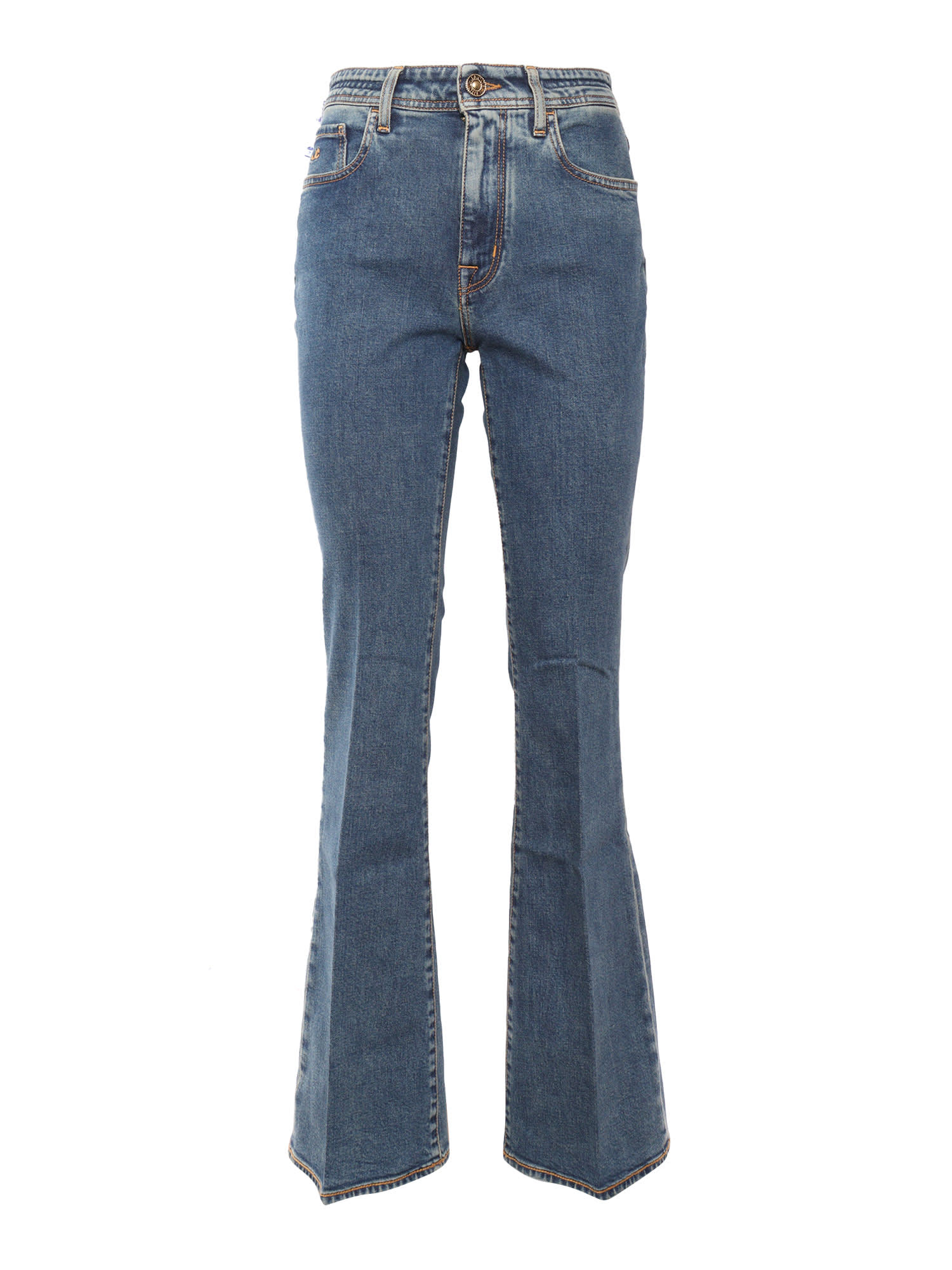 Shop Jacob Cohen 5 Pockets Denim Pants In Multicolor