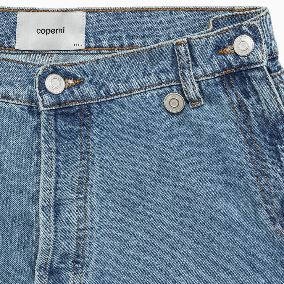 Shop Coperni Open Hip Shorts In Blue