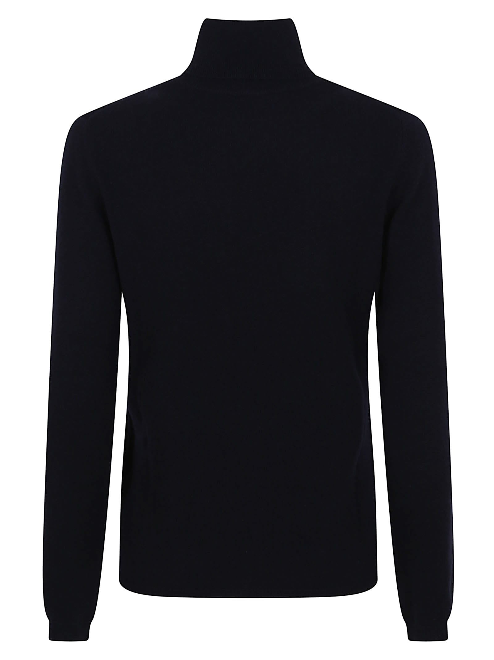 Allude Cashmere Turtleneck Sweater With Fine-knit Texture In Black