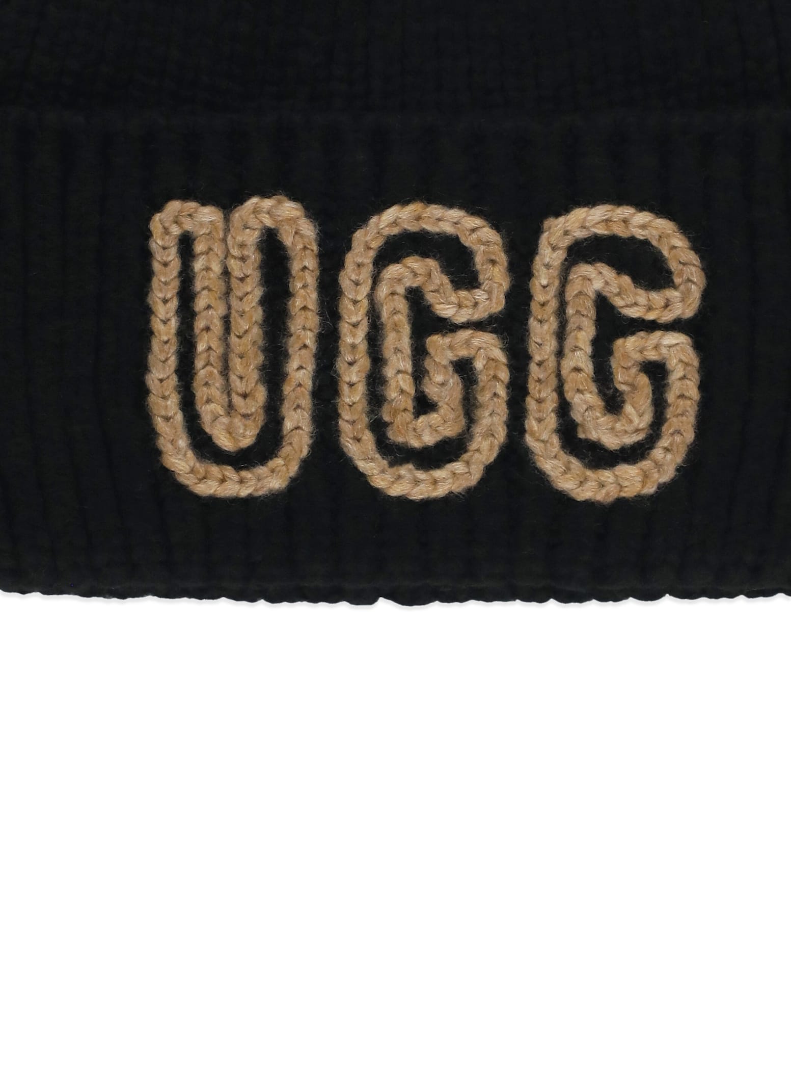 Ugg Chunky Rib Beanie Hat In Black