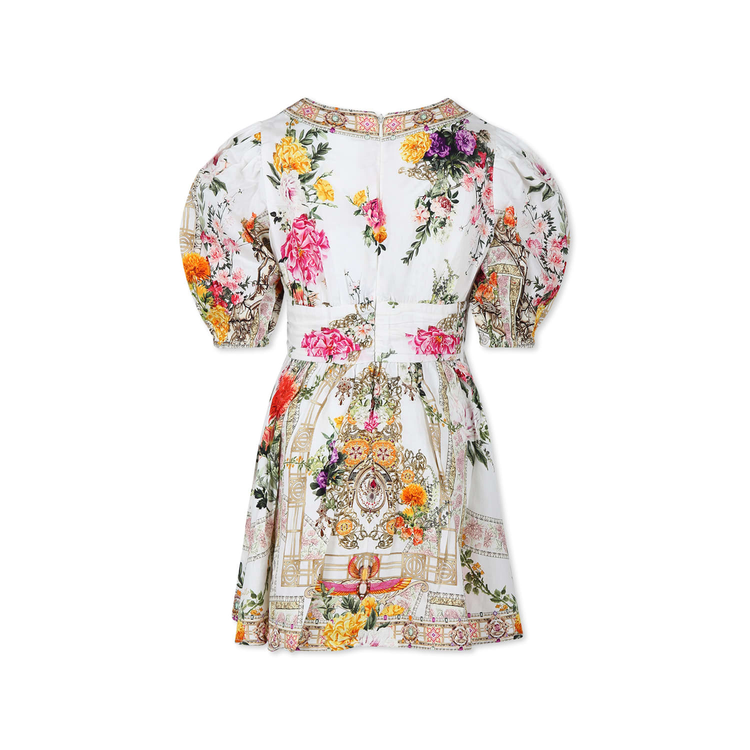 Camilla Egyptian Rose Mini Dress In Ivory
