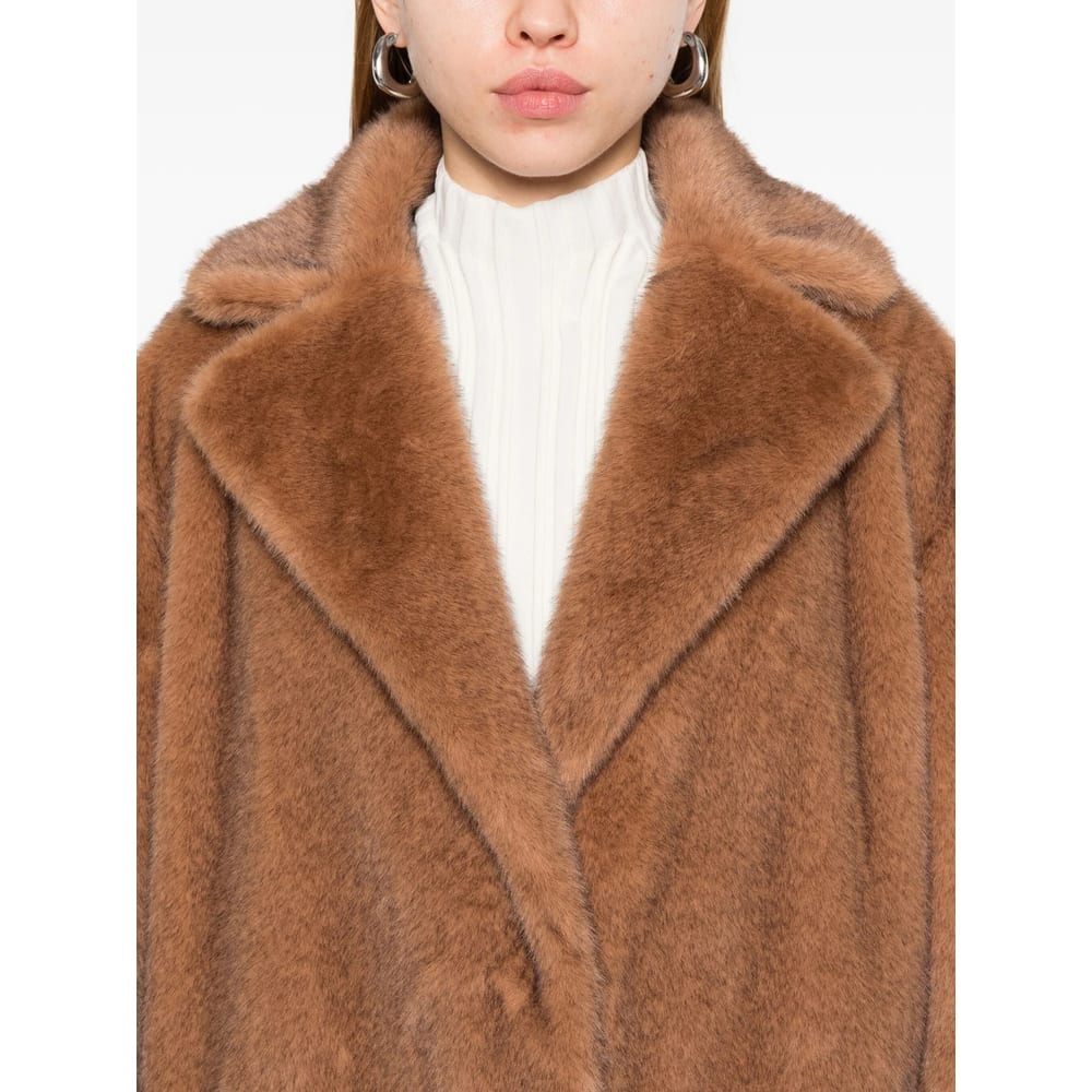 Antonelli Brown Tailored Coat With Structured Fit In Brown