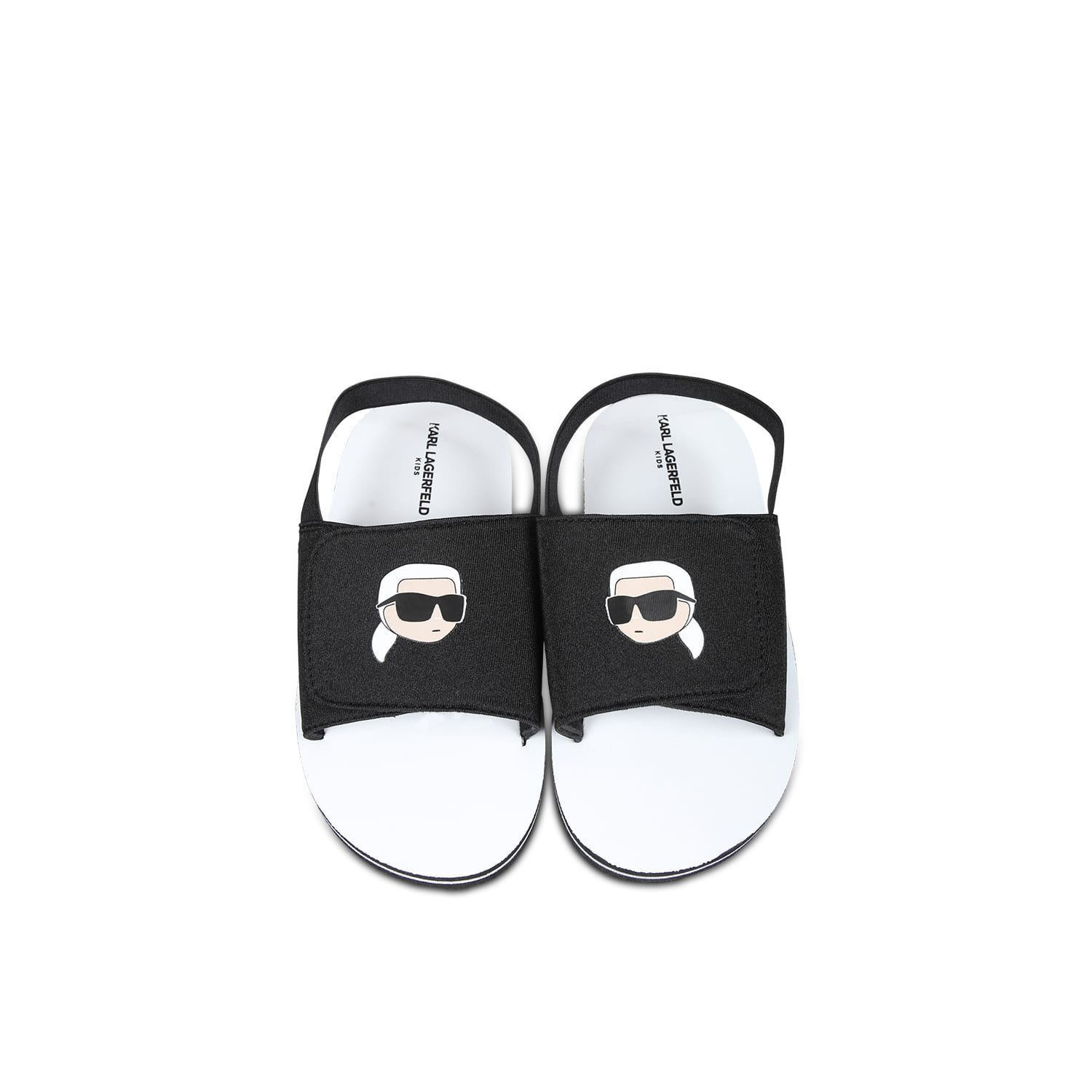Karl Lagerfeld Black Sandals For Kids With  In Black