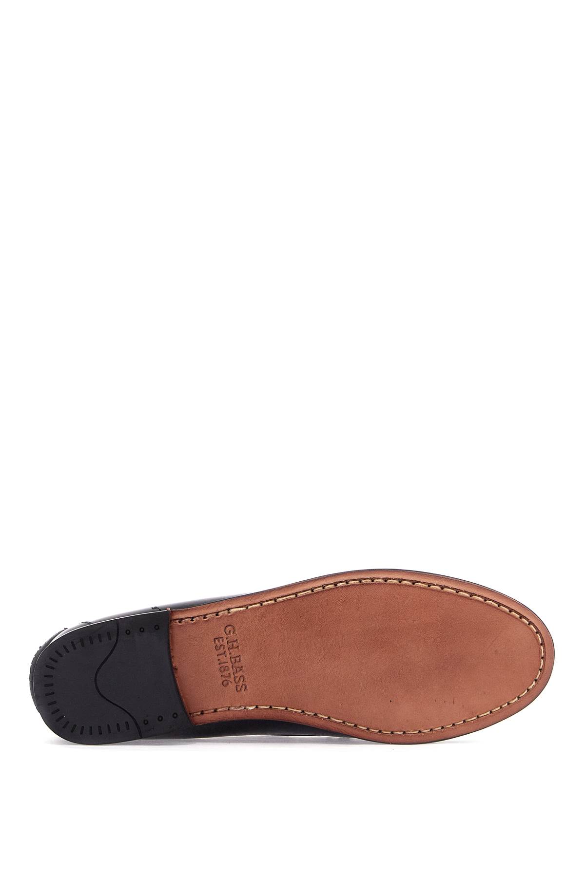 Shop G.h.bass &amp; Co. Esther Kiltie Weejuns Loafers In Brushed Leather In Black (black)