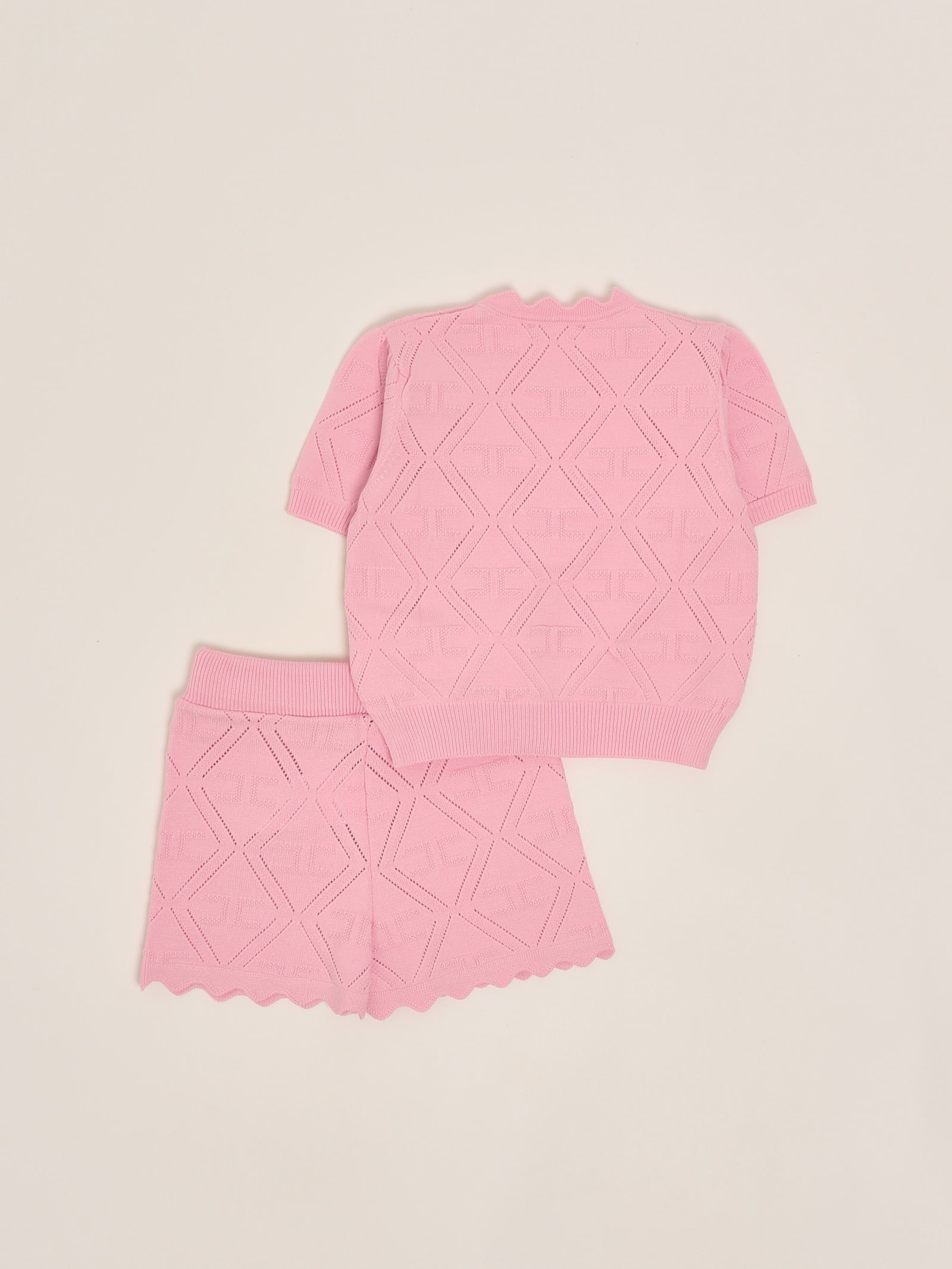 Elisabetta Franchi Bluse+shorts Suit In Pink