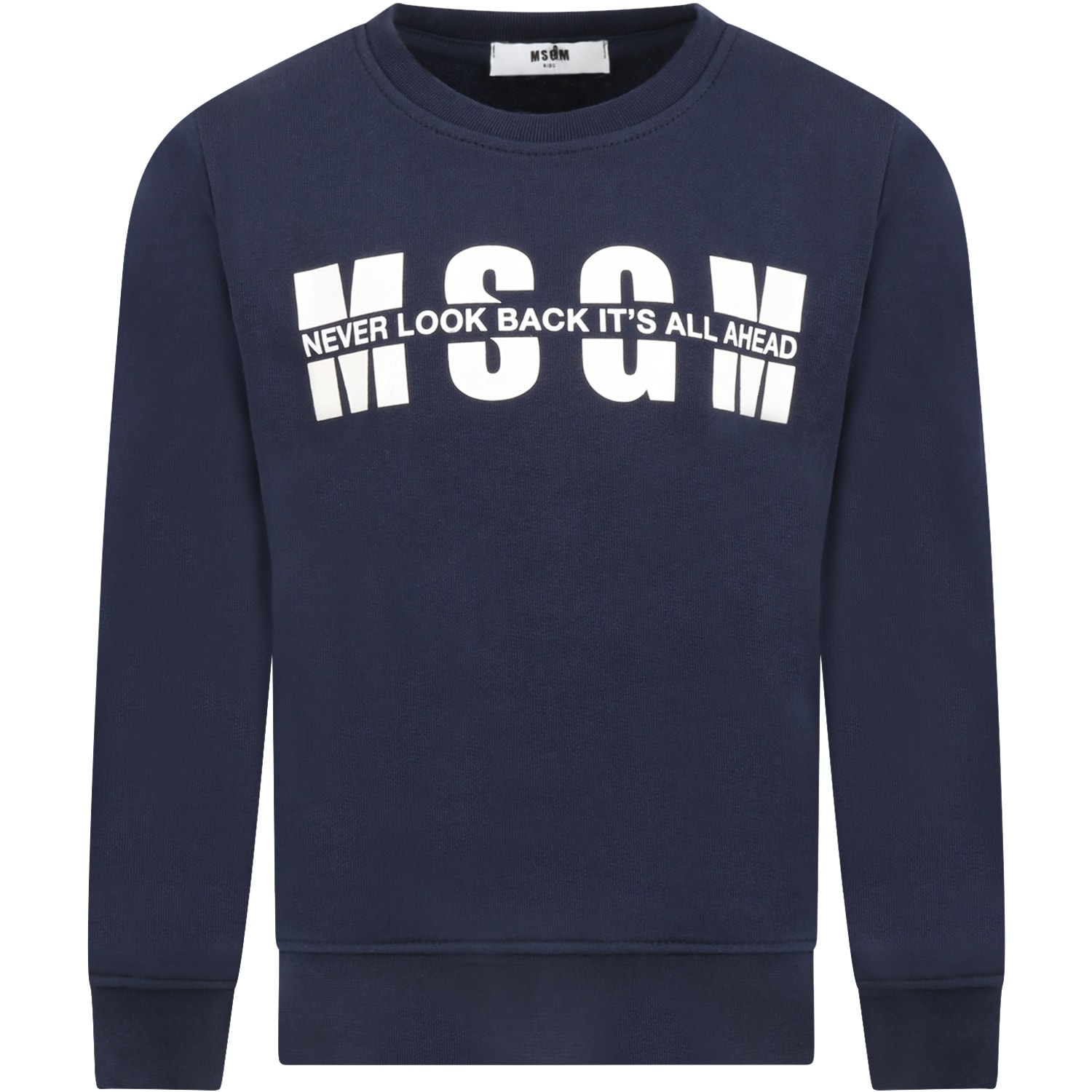 MSGM Blue Sweatshirt For Kids With Logo