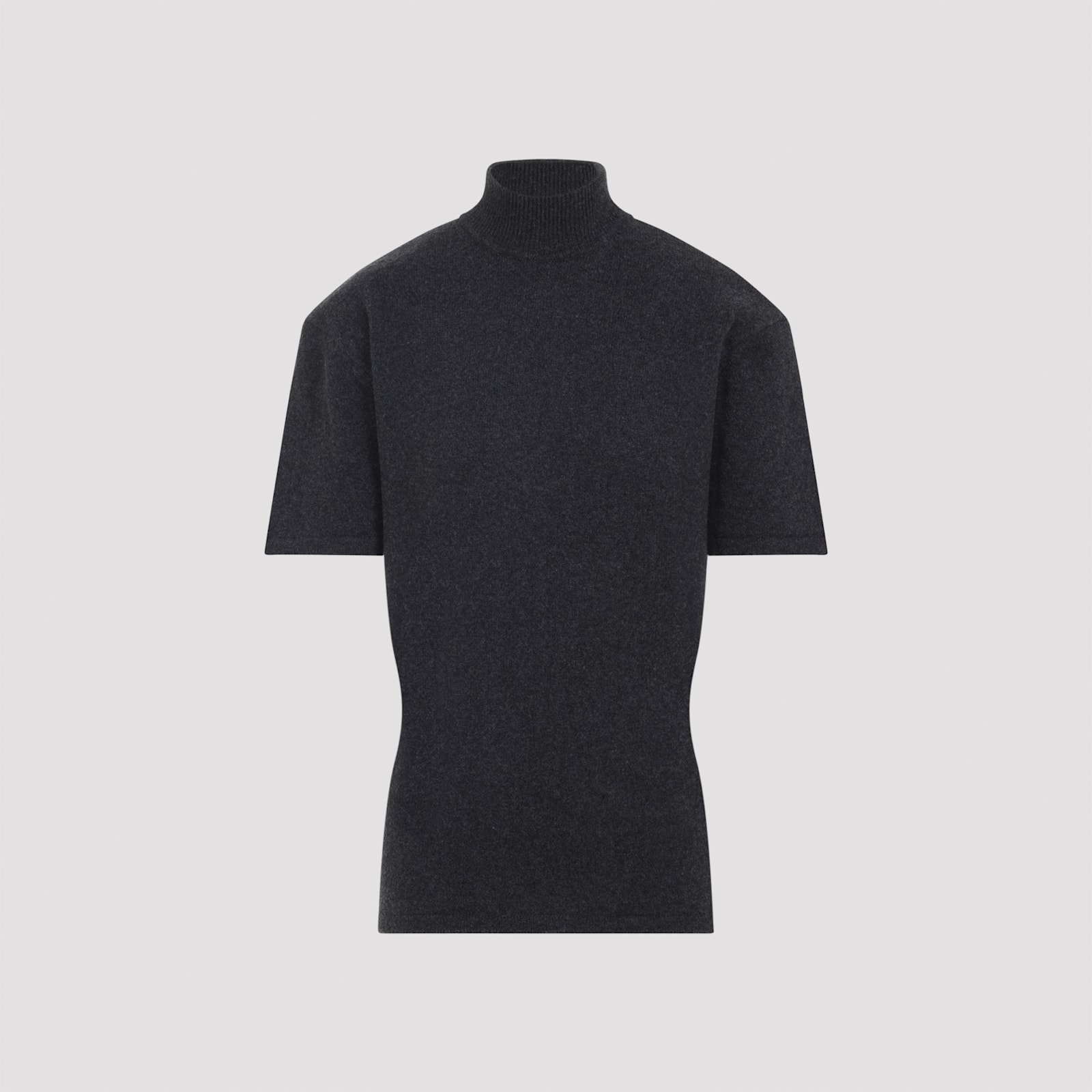 Jacquemus Castagna Knitted Short-sleeved Sweater In Blue