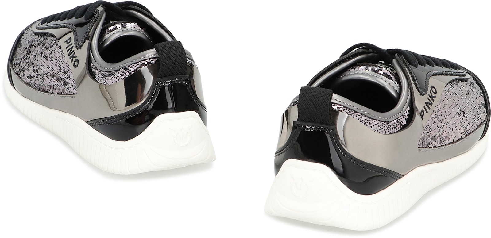 Pinko Sneakres Reby 10 With Sequins In Silver