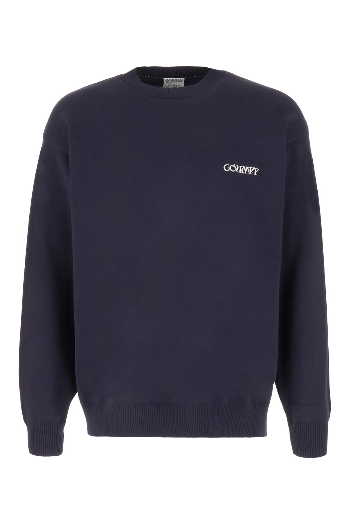 Marcelo Burlon County Of Milan Navy Blue Cotton Blend Sweater