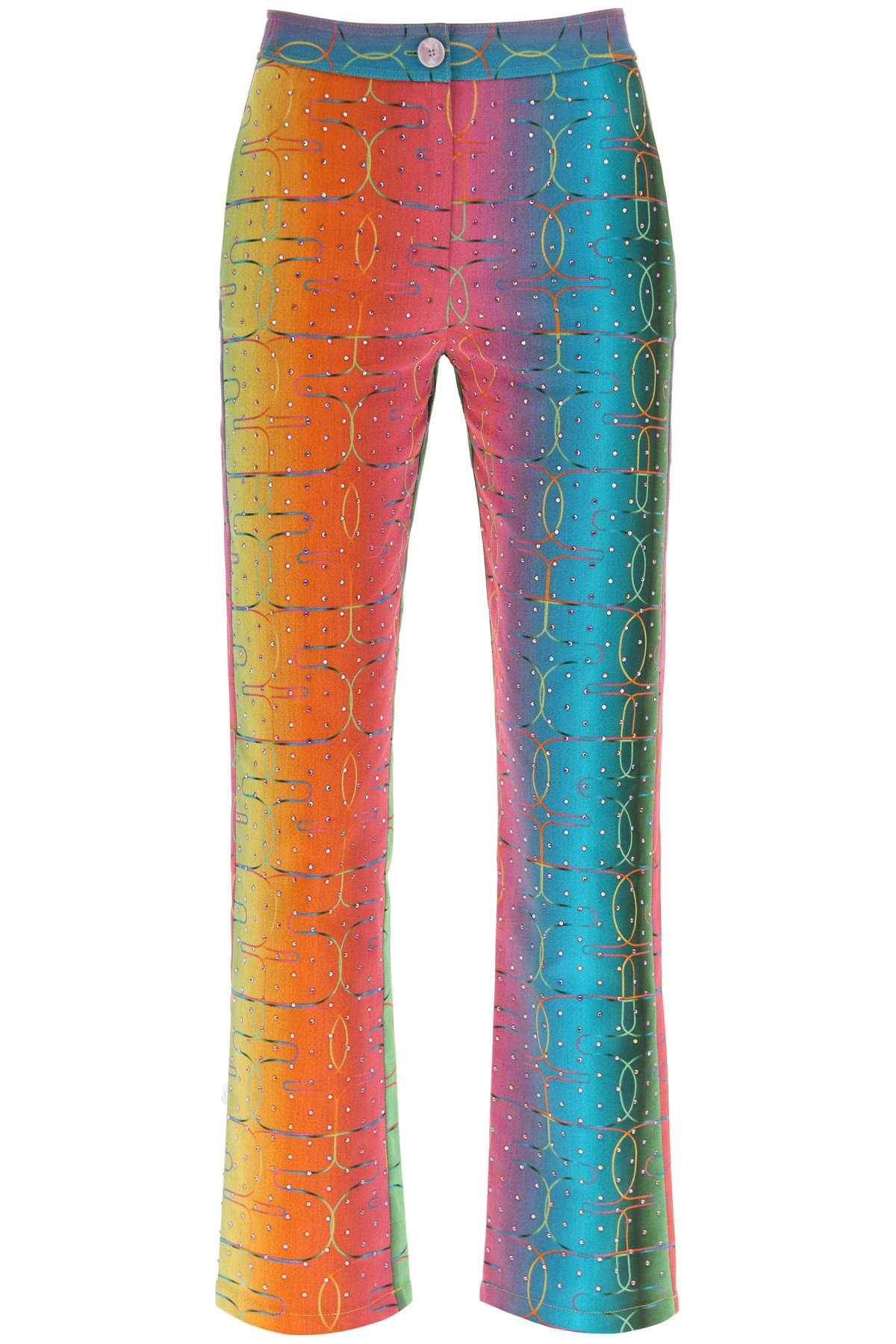 bery Multicolor Rhinestone Pants