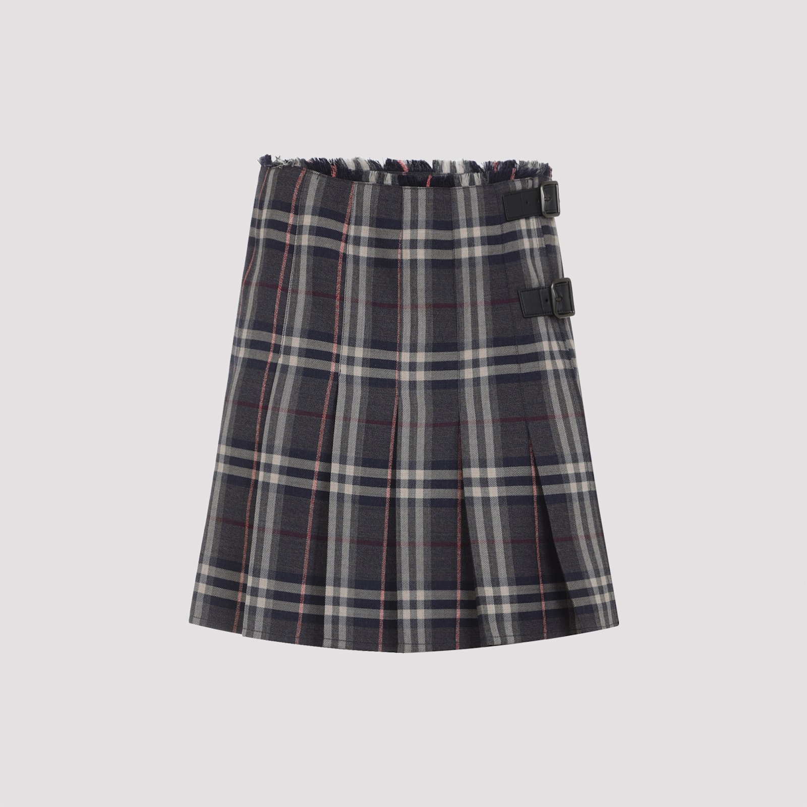 Burberry Check Mini Skirt In Black