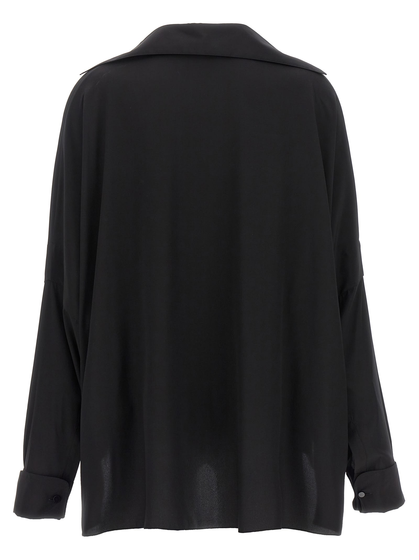 Tom Ford Crepe De Chine Shirt In Black