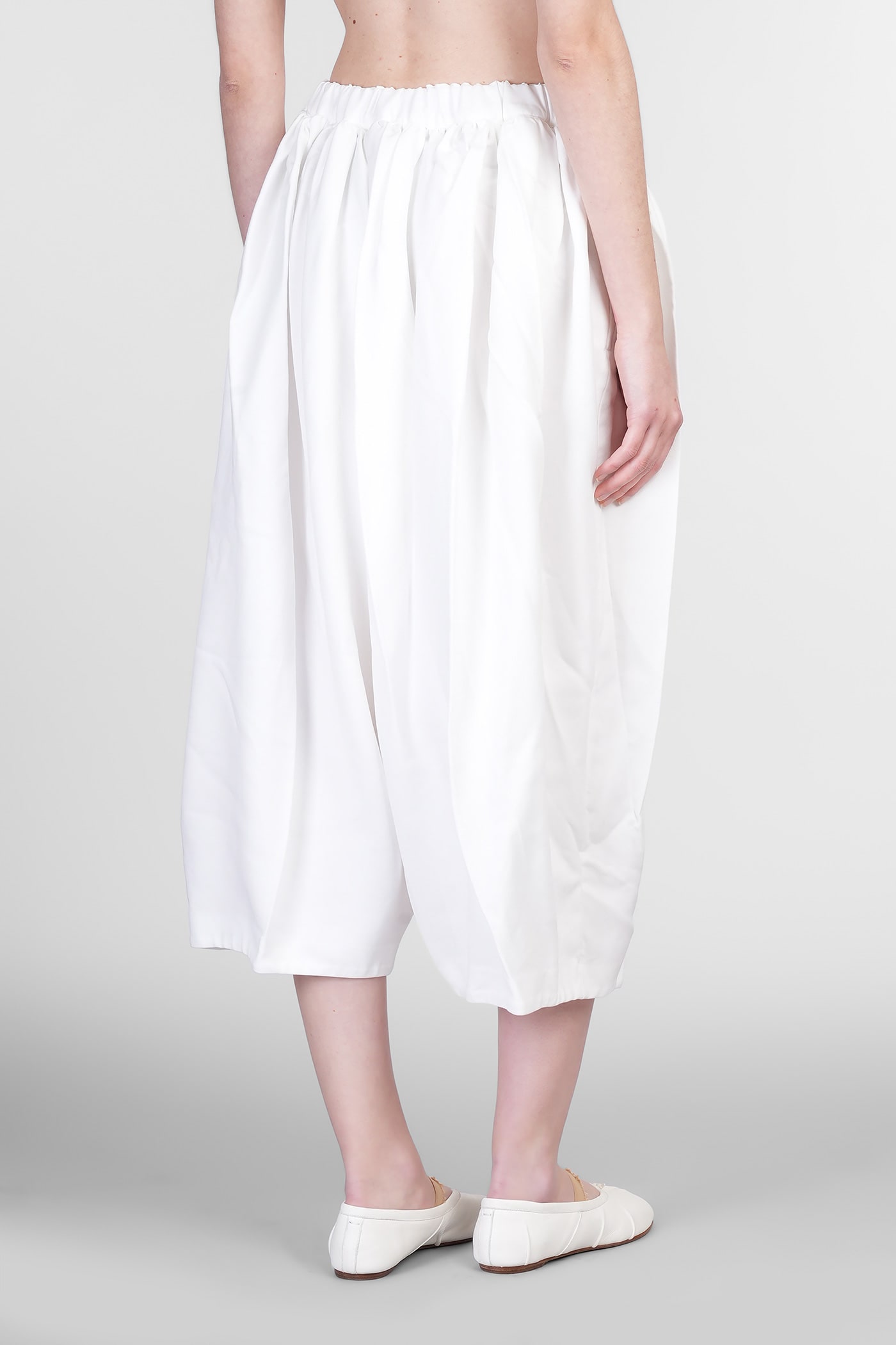 Shop Comme Des Garçons Pants In White Polyester