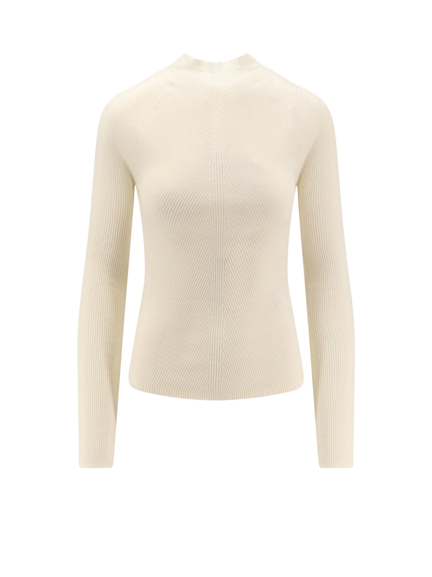 Hugo Boss Foliora Virgin Wool Turtleneck In White