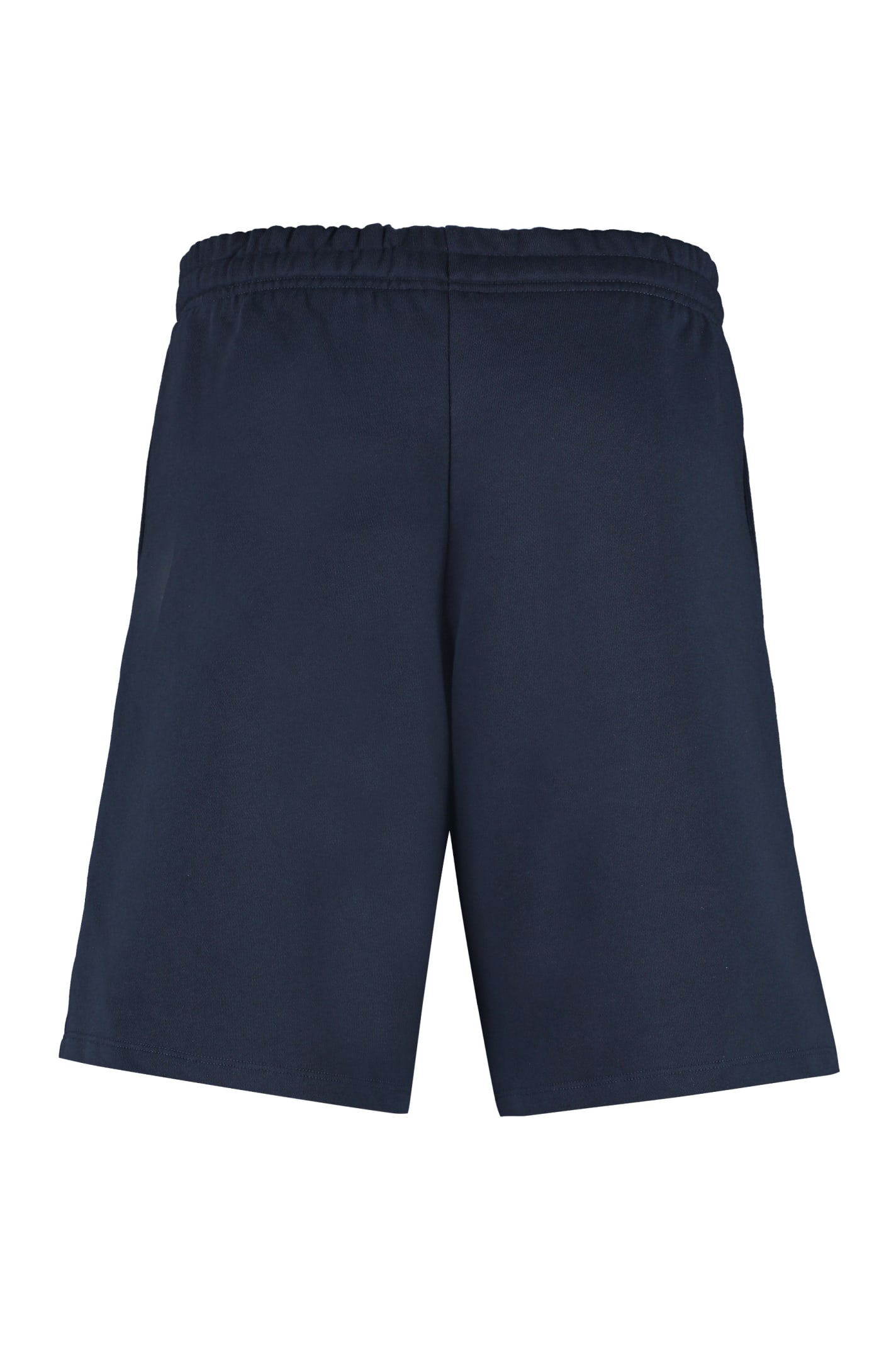 Shop Apc Stretch Cotton Shorts In Blue