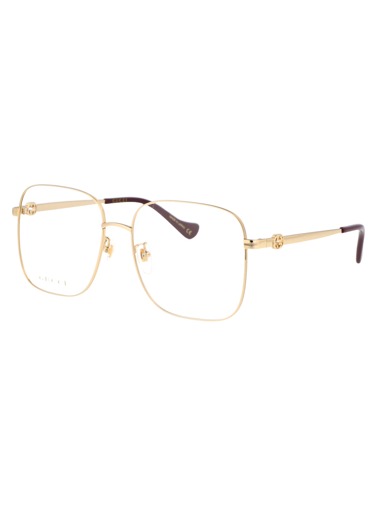 Shop Gucci Gg1092oa Glasses In 002 Gold Gold Transparent